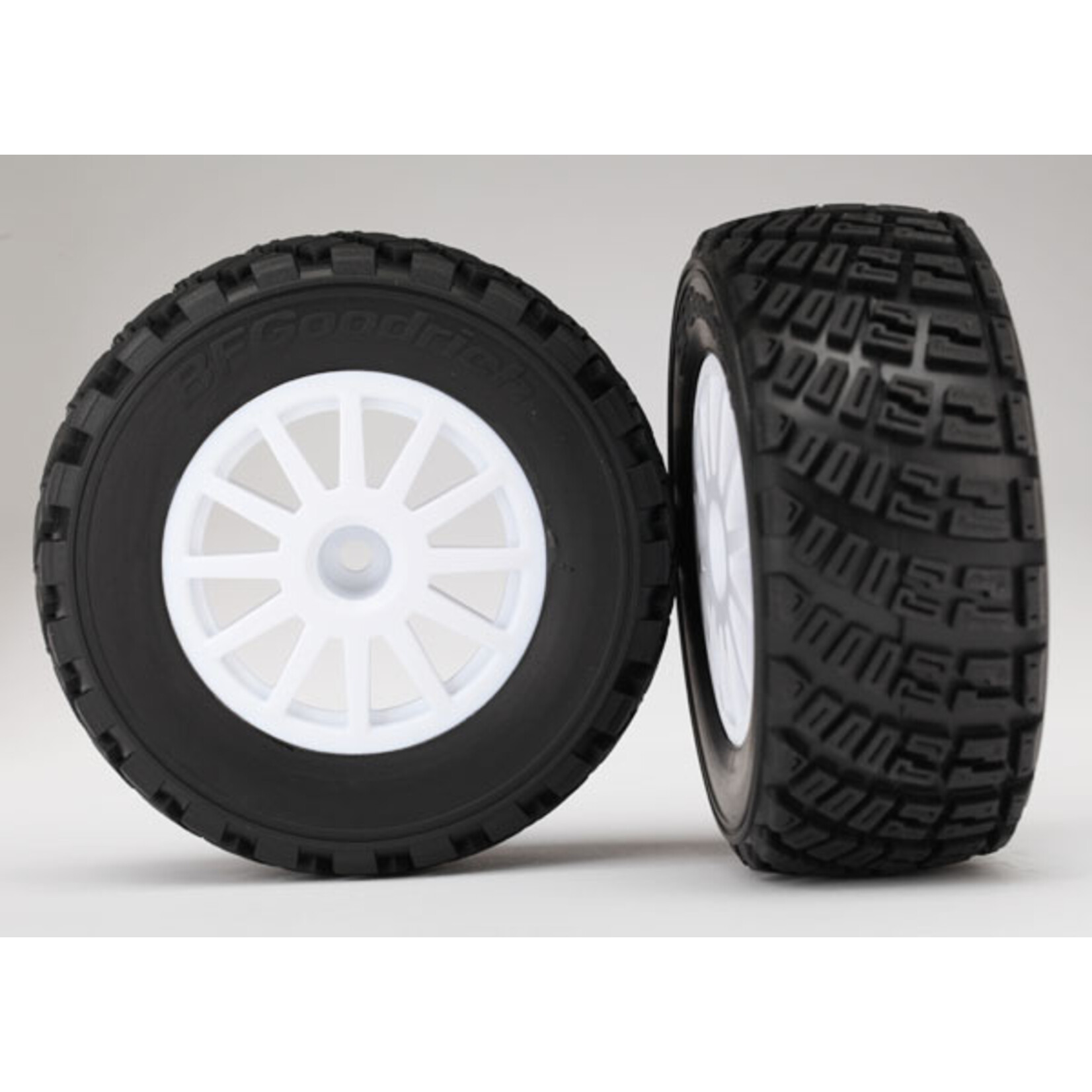 Traxxas 7473R - White Wheels / BFGoodrich® Rally Gravel Pattern S1 Compound Tires