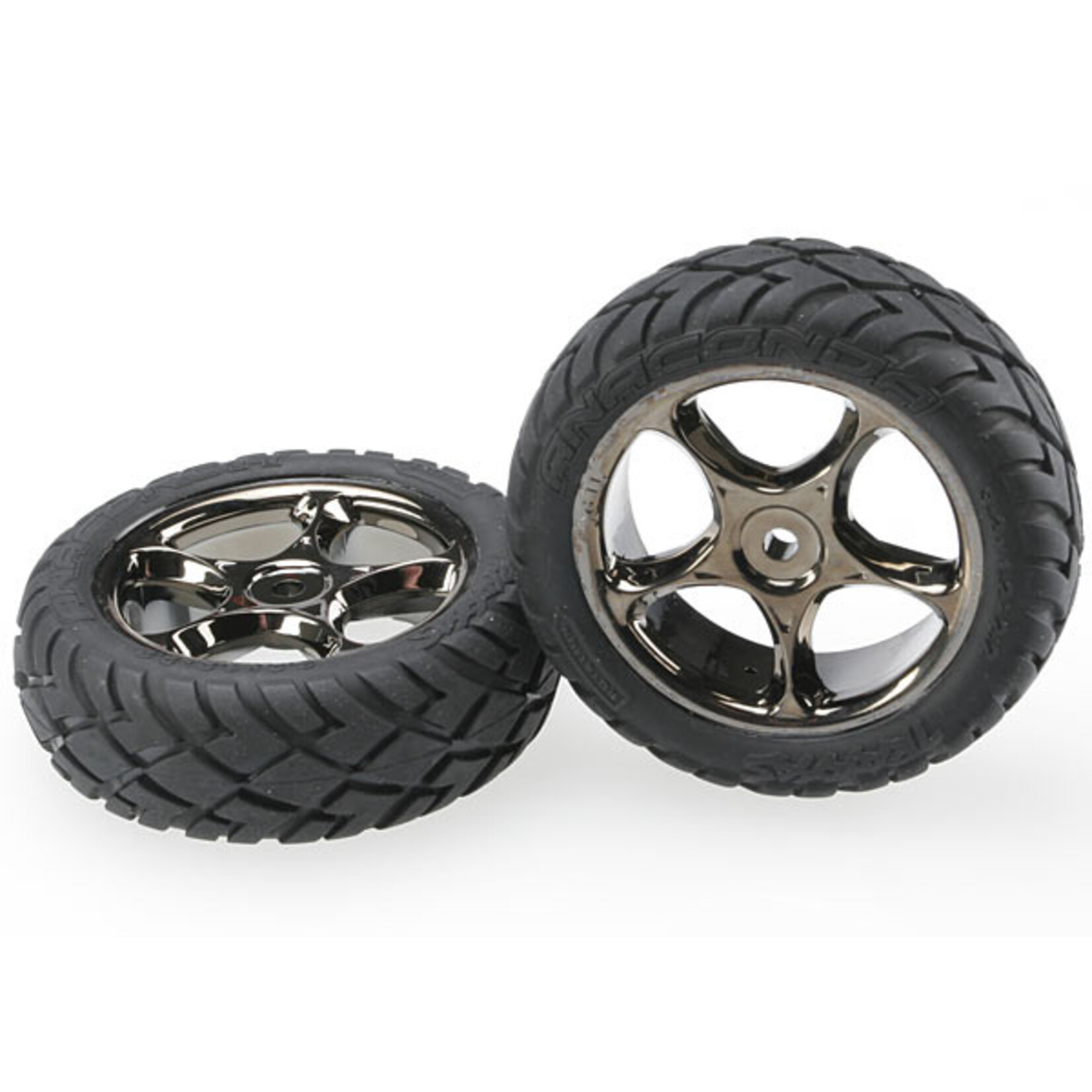Traxxas 2479A - Tracer 2.2" Black Chrome Wheels / Anaconda® 2.2" Tires