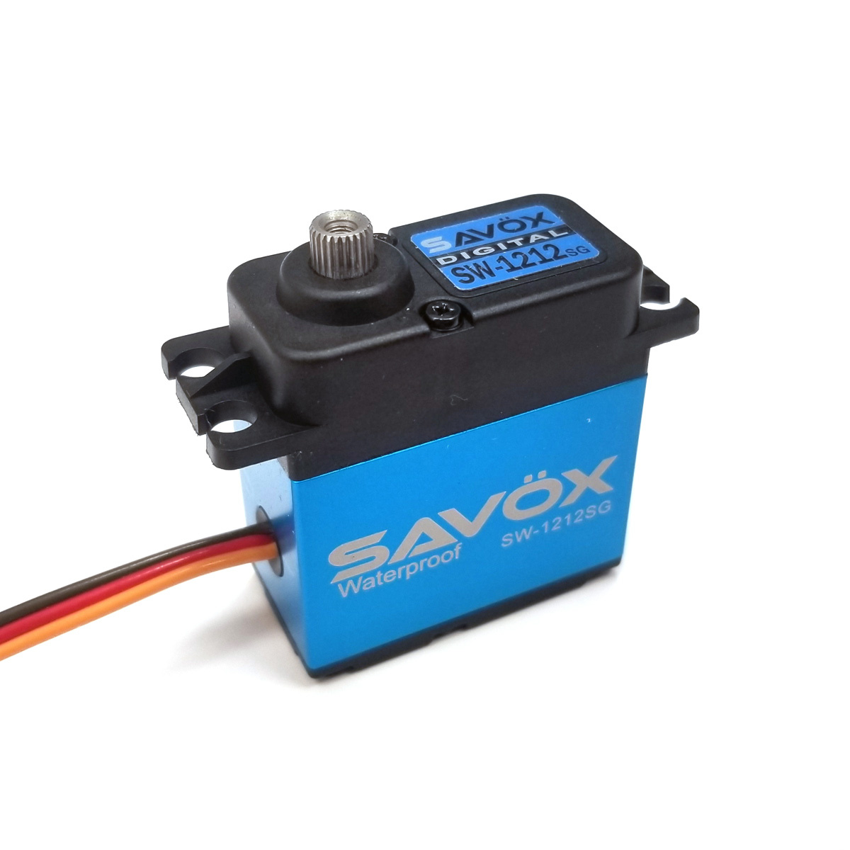 SAVSW1212SG - Waterproof, High Torque, High Voltage Coreless Digital Servo, 0.14 sec / 638oz @ 7.4V