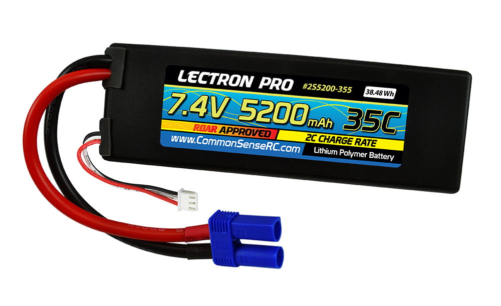 2S5200-355 - 7.4V 5200mAh 35C Lipo Battery with EC5 Connector