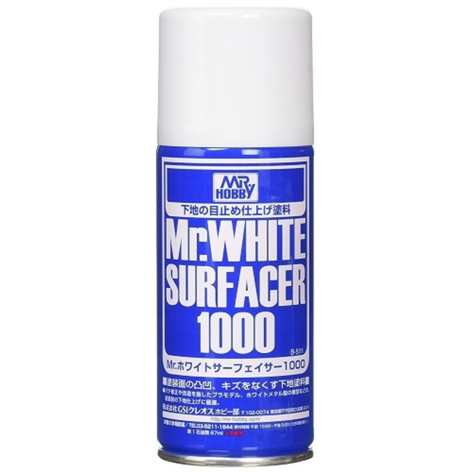 Mr. Hobby B511 - Mr. White Surfacer 1000 170ml Spray Can