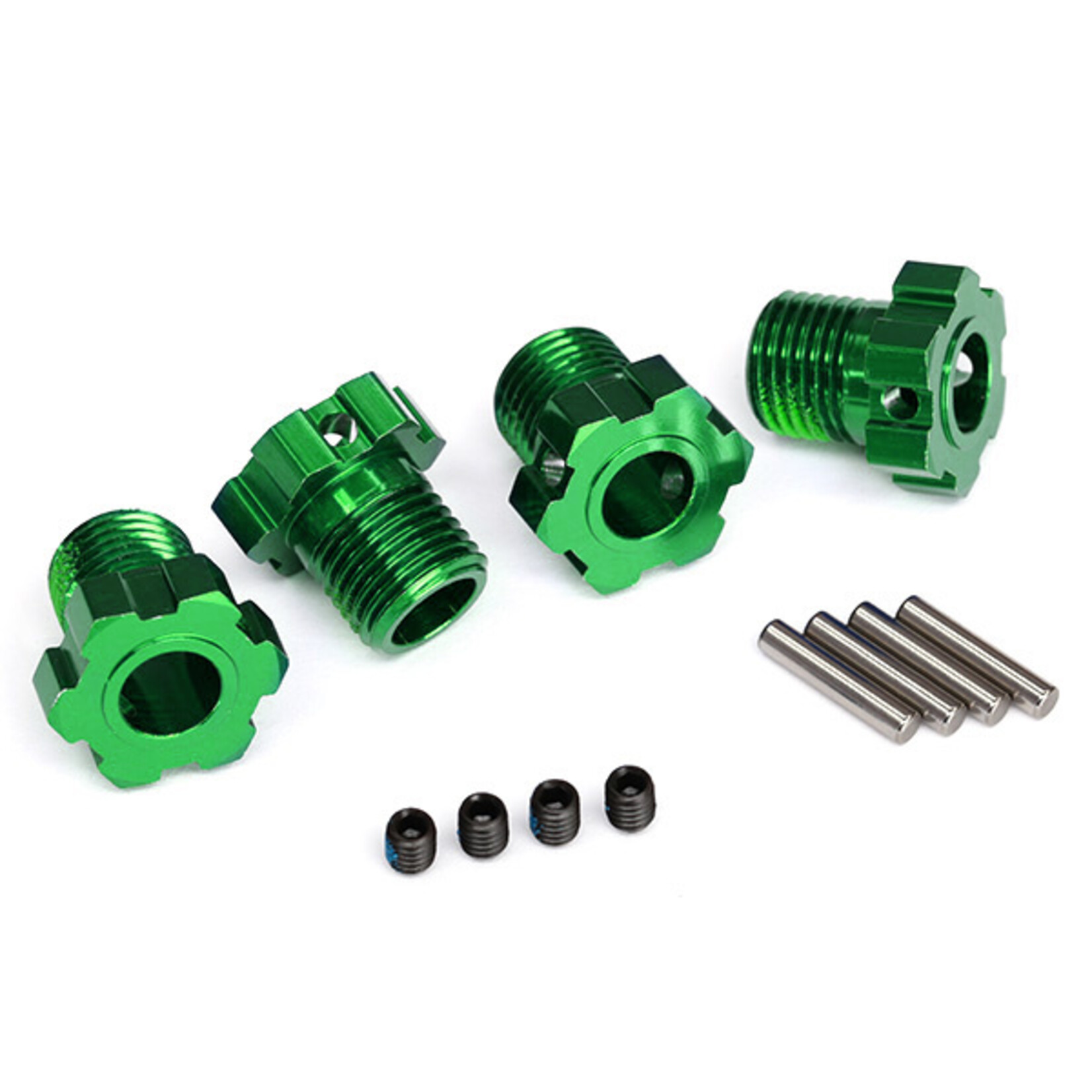 Traxxas 8654G - 17mm Wheel Hubs Splined for Maxx, E-Revo - Green