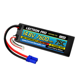 Common Sense RC 4S7600-755 - 14.8V 7600mAh 75C Hard Case Lipo Battery with EC5 Connector