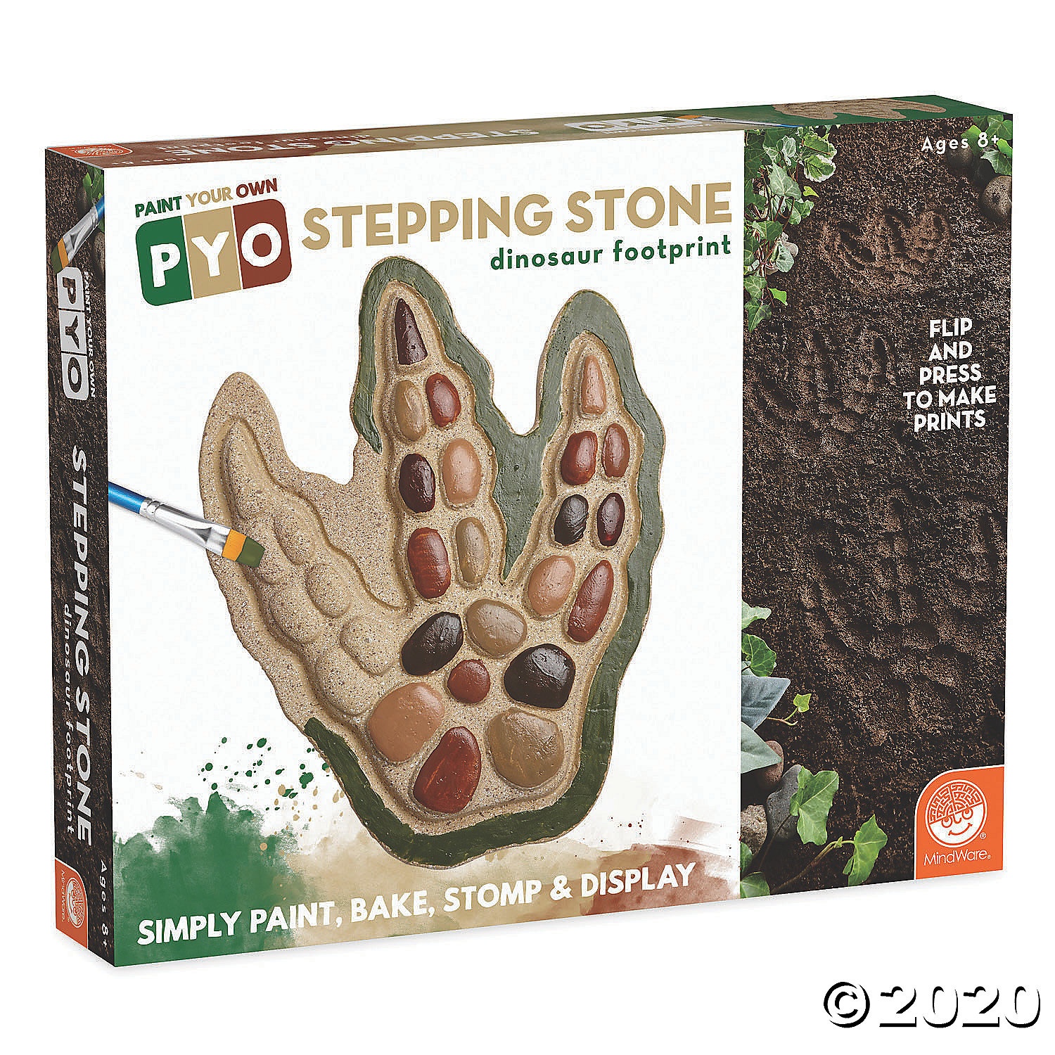 Paint Your Own Dinosaur Footprint Stepping Stone Hub Hobby