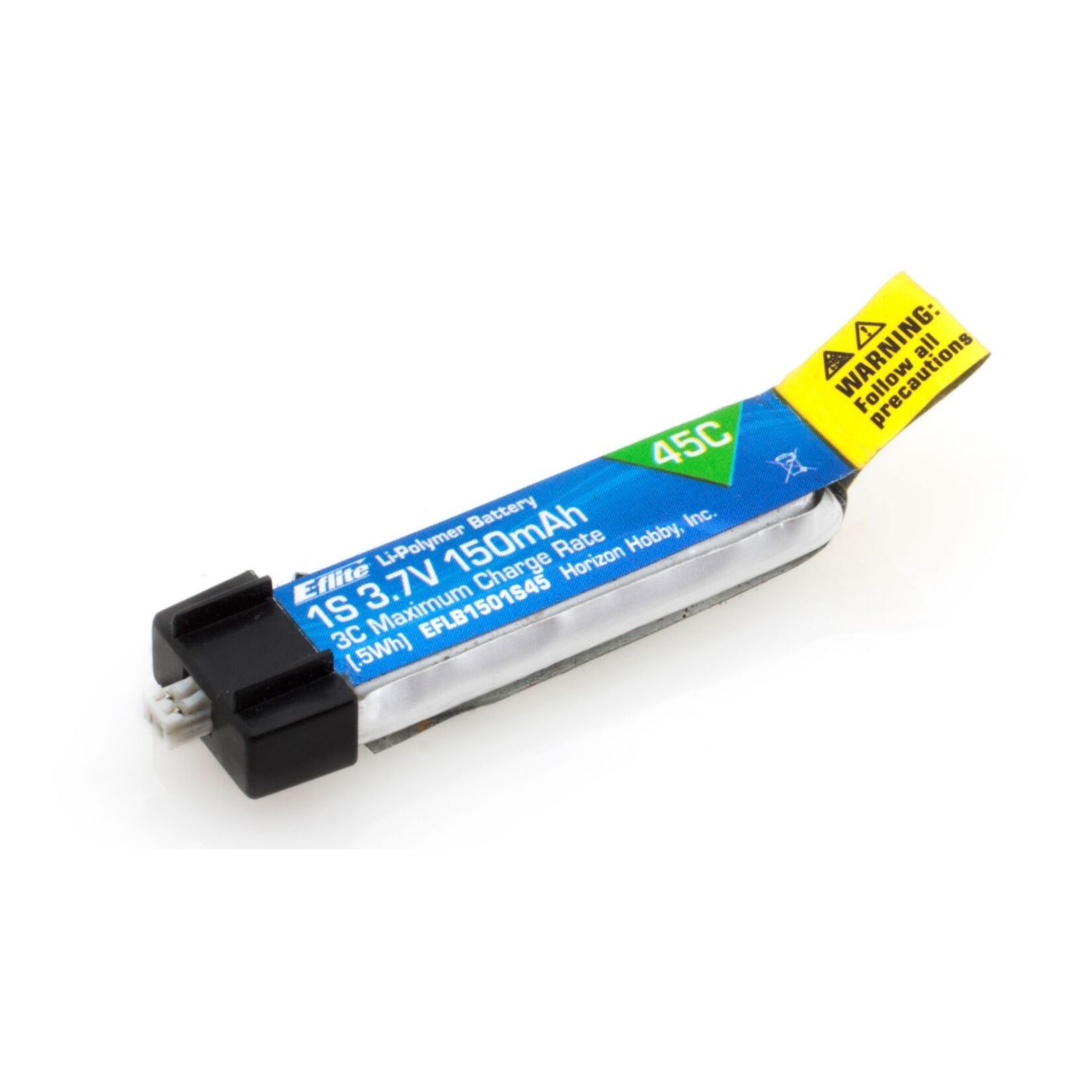 E-flite B1501S45 - 150mAh 1S 3.7V 45C LiPo Battery: PH 1.5 (Ultra Micro)
