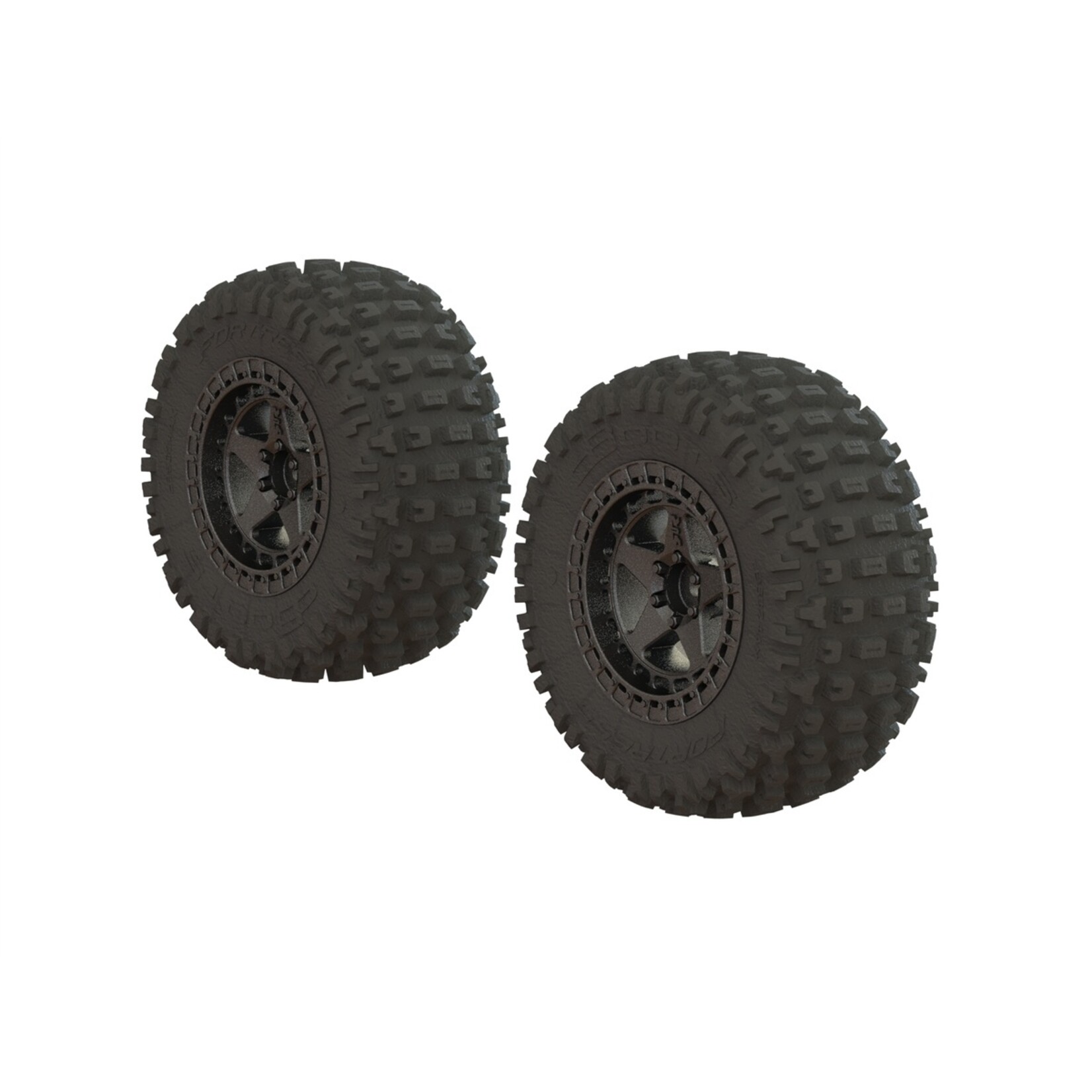 Arrma AR550043 - dBoots Fortress SC Tire Set Glued - Black Chrome