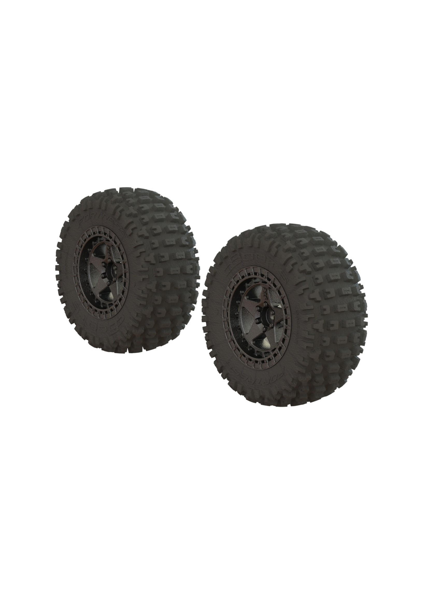 Arrma AR550043 - dBoots Fortress SC Tire Set Glued - Black Chrome