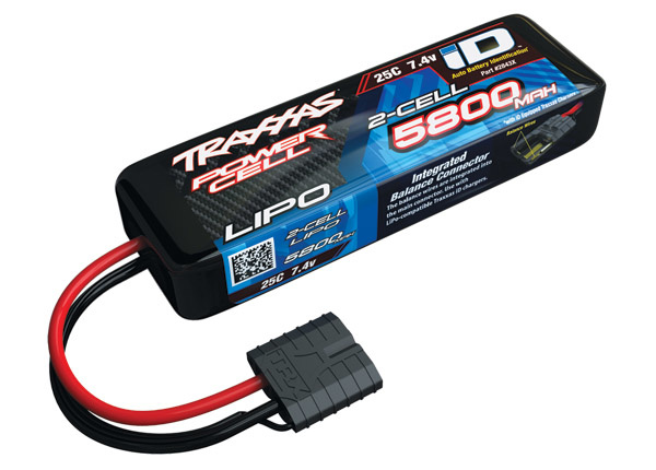 Traxxas 2843X - 5800mAh 7.4V 2-Cell 25C LiPo Battery - Hub Hobby