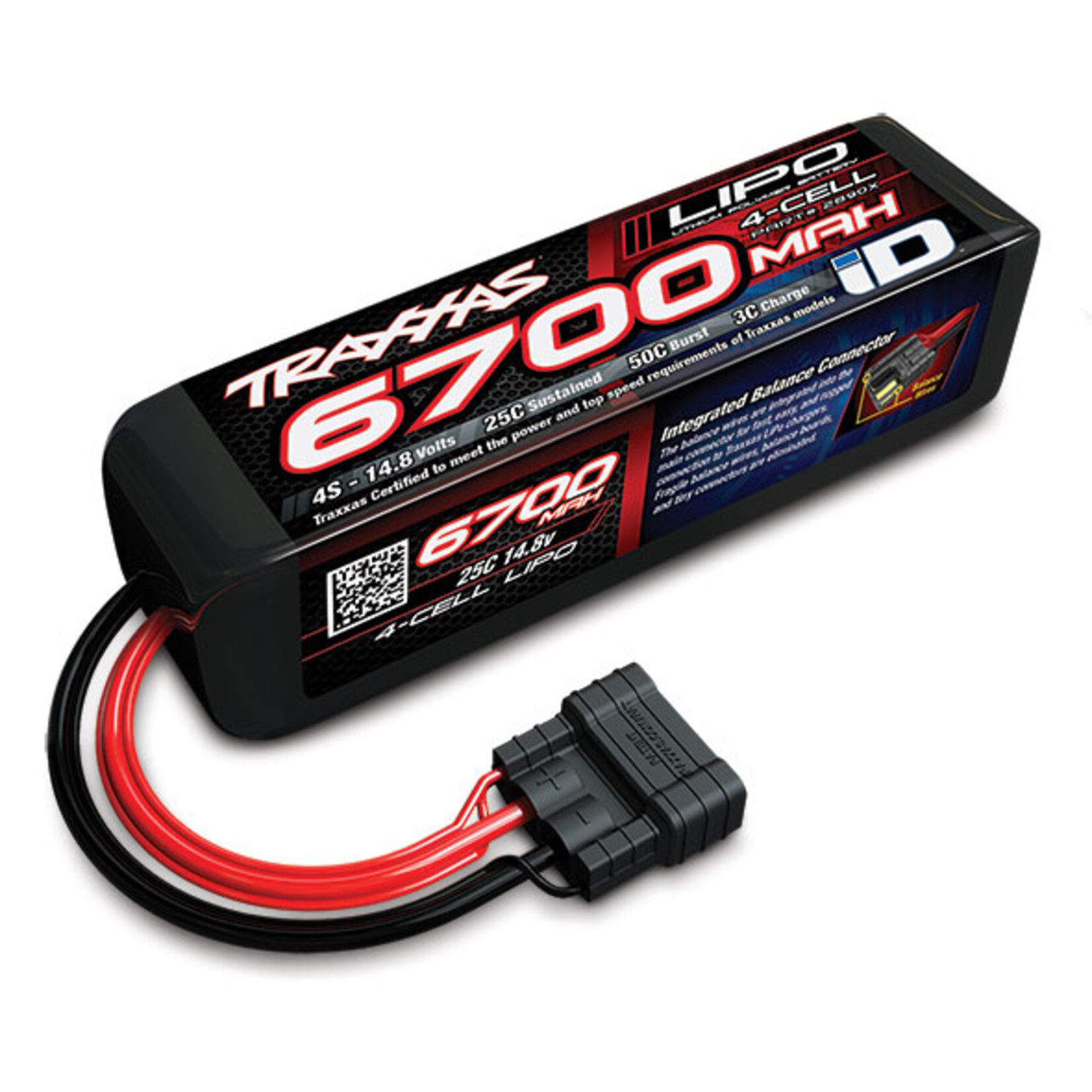 Traxxas 2890X - 6700mAh 14.8V 4S 4-Cell LiPo Battery