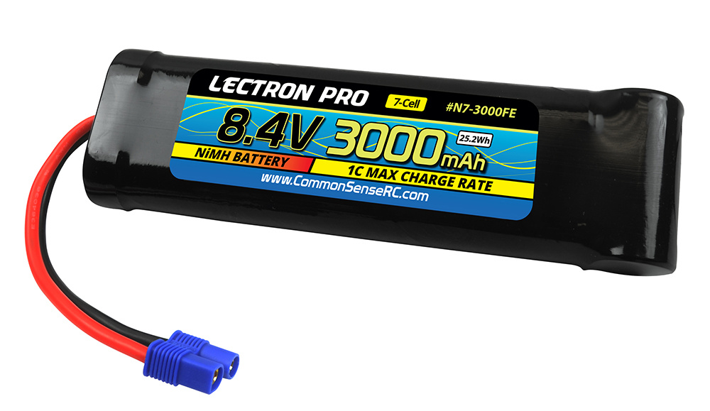 N7-3000FE - NiMH 8.4V (7-cell) 3000mAh Flat Pack with EC3 Connector