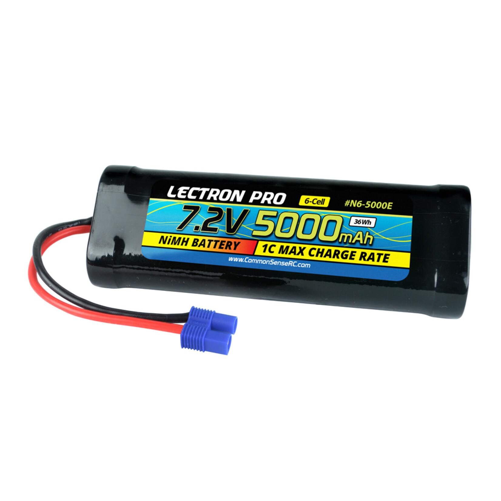 Common Sense RC N6-5000E - NiMH 7.2V (6-cell) 5000mAh Flat Pack with EC3 Connector