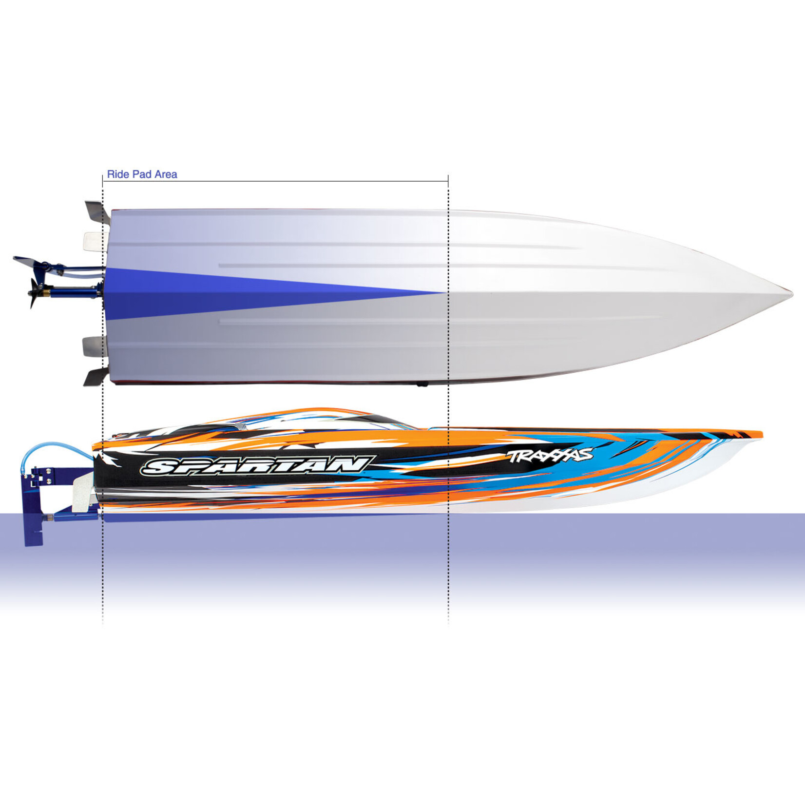 Traxxas Spartan 36" Deep-V RTR Brushless Race Boat - Orange