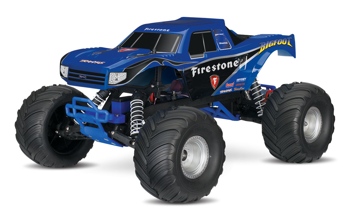Traxxas 1 1 10 Bigfoot Modern 2wd Rtr Monster Truck Blue Hub Hobby