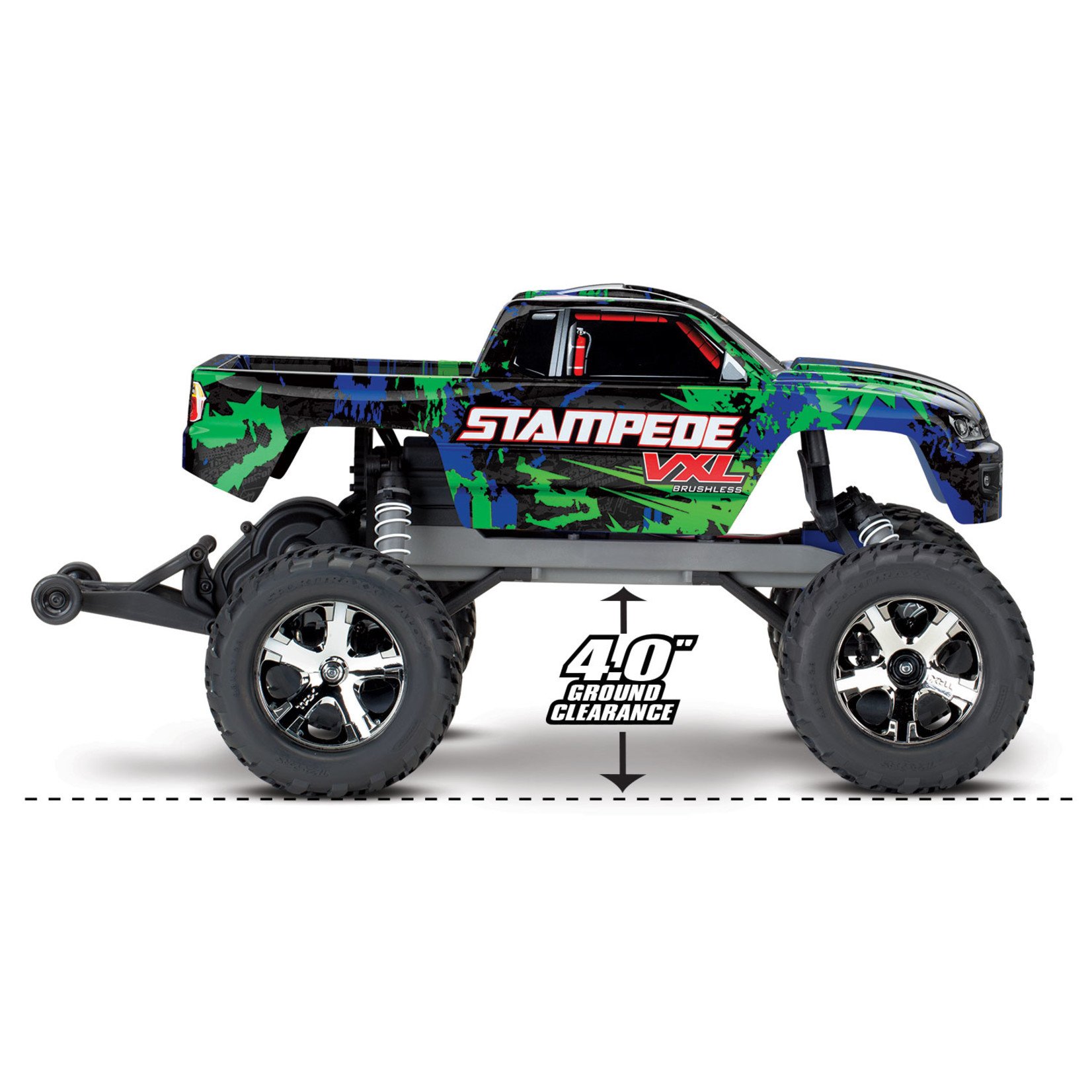 Traxxas 1/10 Stampede VXL Brushless RTR 2WD Monster Truck - Green