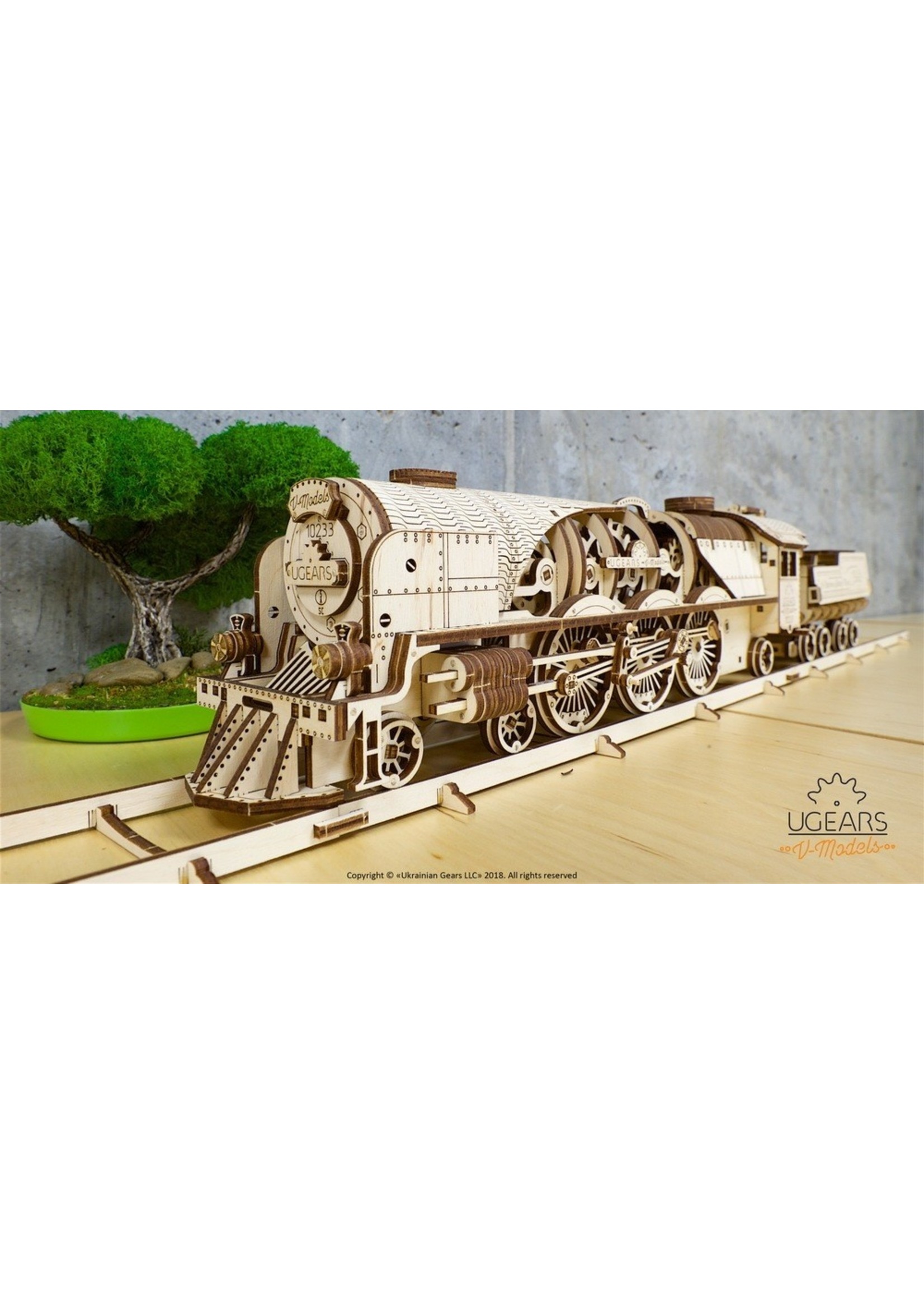 UGears V-Express Steam Train with Tender