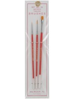 Atlas Brush Co. 55 - Taklon 3 Piece Artists Brush Set