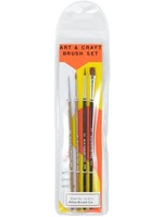 Atlas Brush Co. 1004PS - Camel/Sable 4 Piece Round/Flat Brush Set