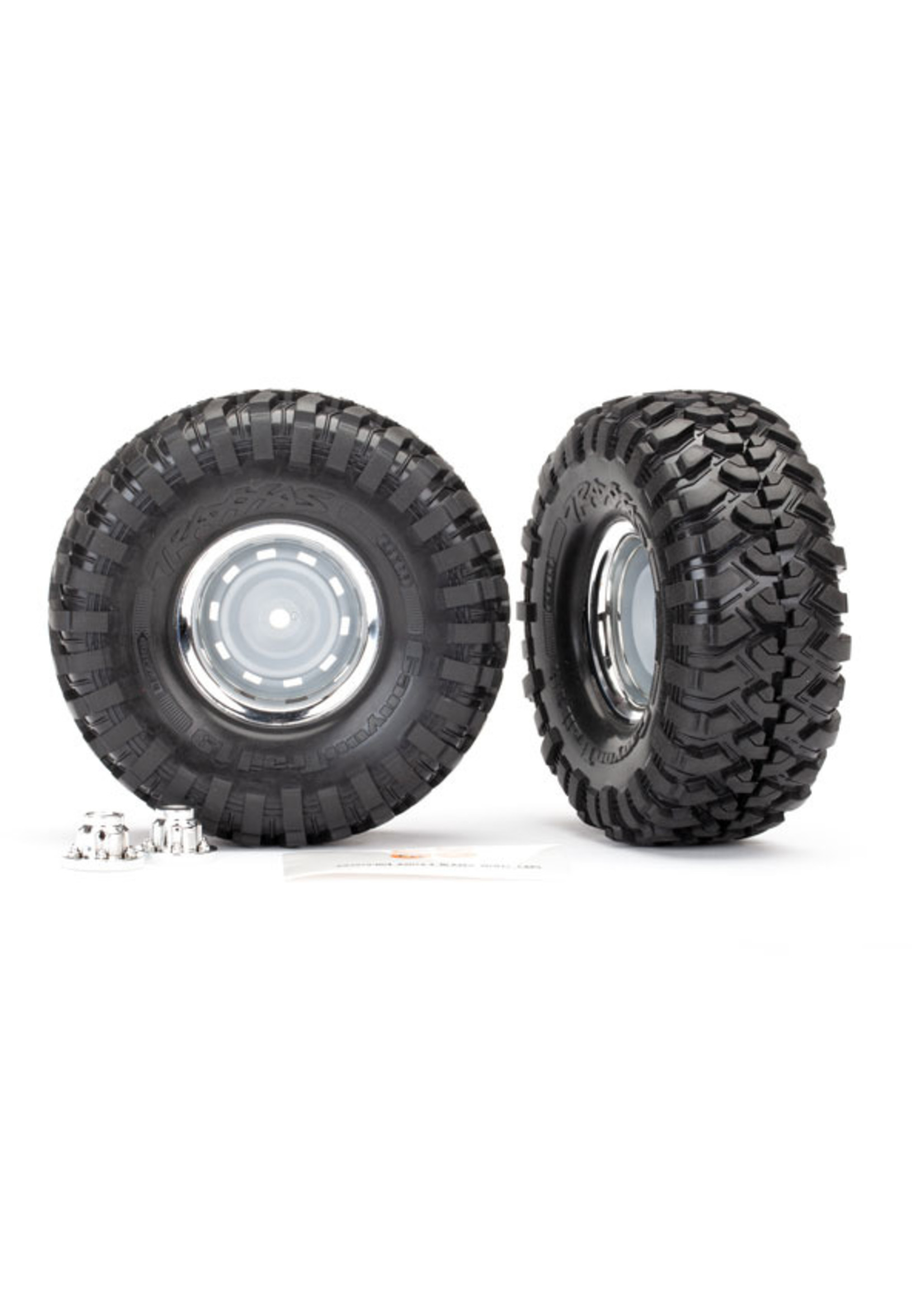 Traxxas 8166 - 1.9" Chrome Wheels / Canyon Trail 4.6x1.9” Tires