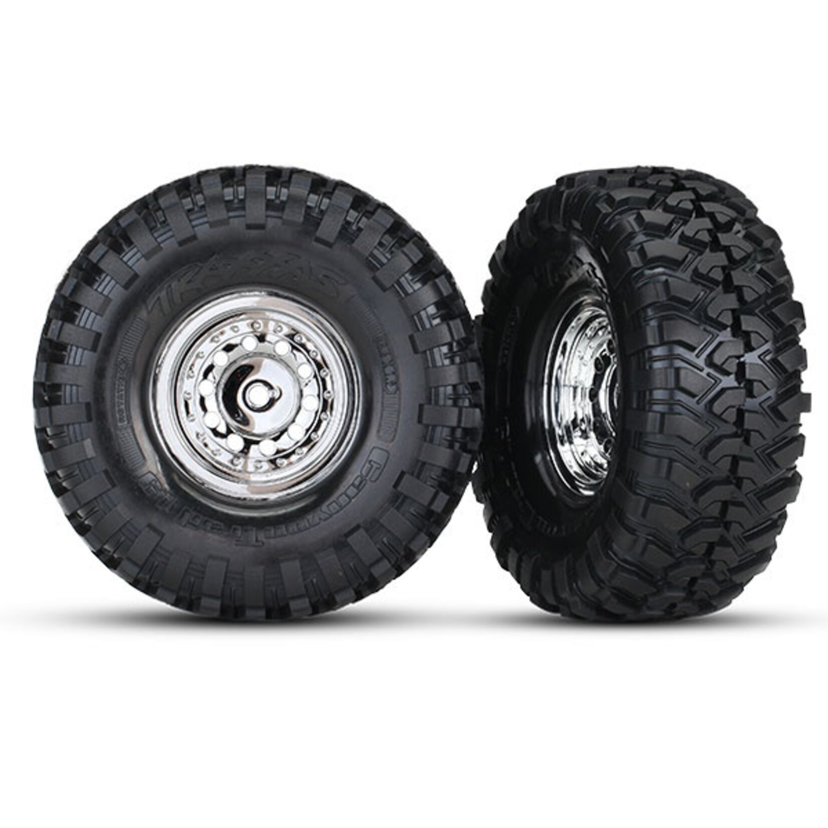 Traxxas 8177 - 1.9" Chrome Wheels / Canyon Trail 4.6x1.9” Tires