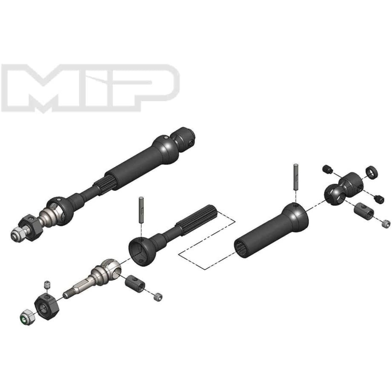 MIP 18150 - MIP X-Duty™, CVD™ Drive Kit Traxxas, 1/10 Scale Front 4WD - 87mm-112mm