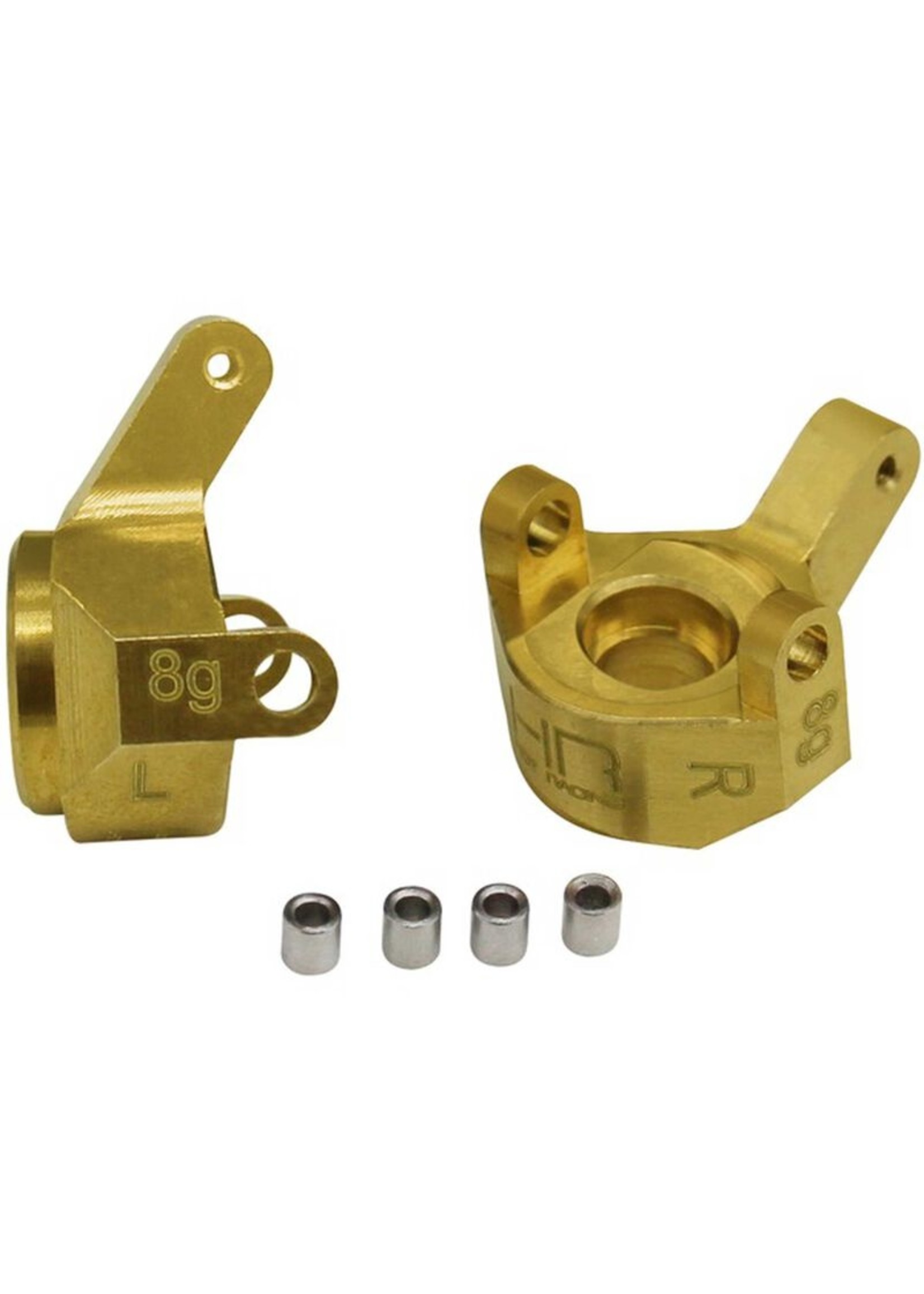 Hot Racing HRASXTF21H - Brass Front Steering Knuckle: SCX24