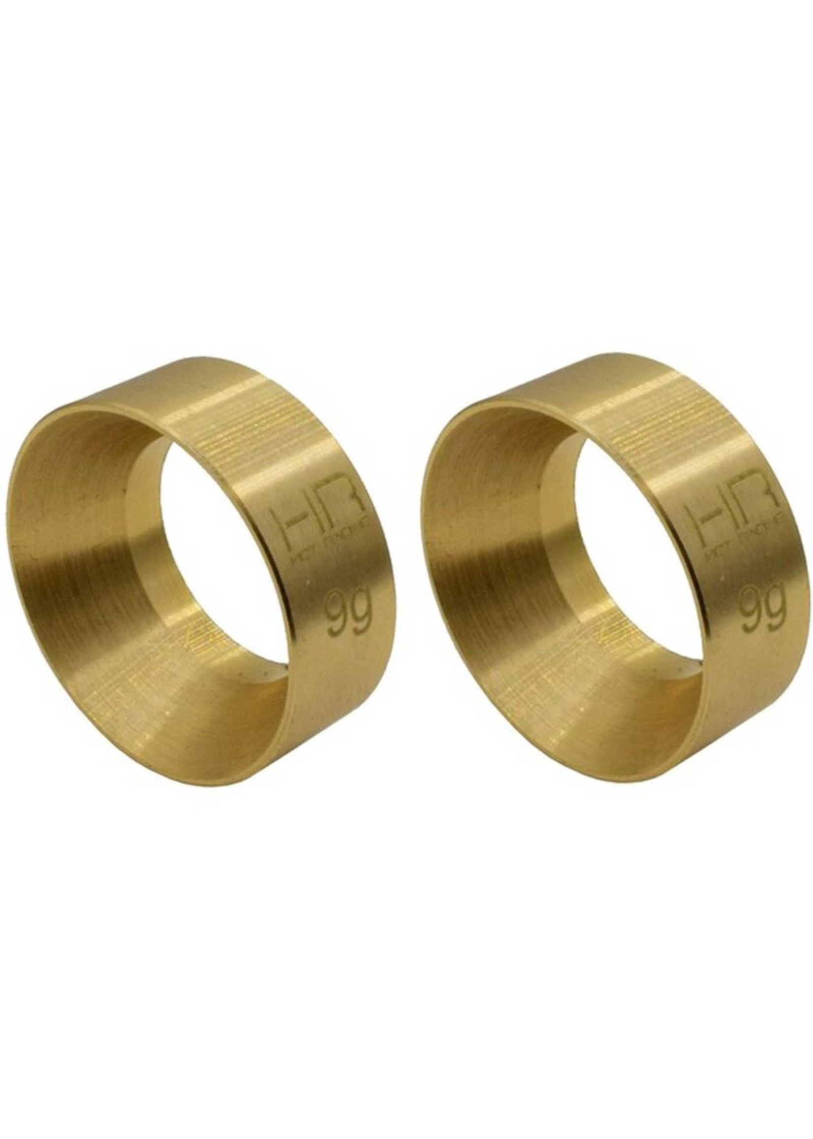 Hot Racing HRASXTF2612H - 9g Brass KMC Machete Wheel Weights: SCX24