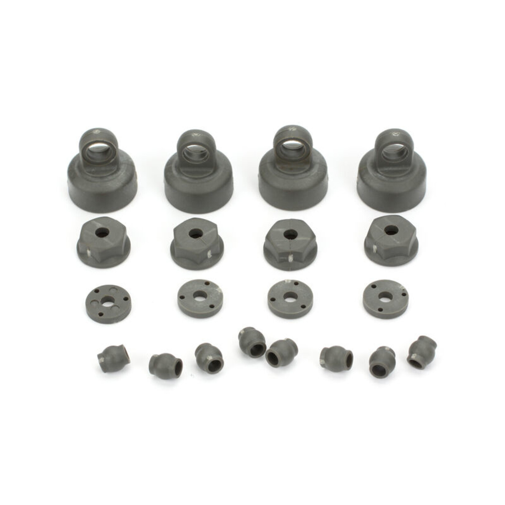 ECX 1037 - Shock Cap, Piston, Pivot Ball Set: All ECX 1/10 2WD