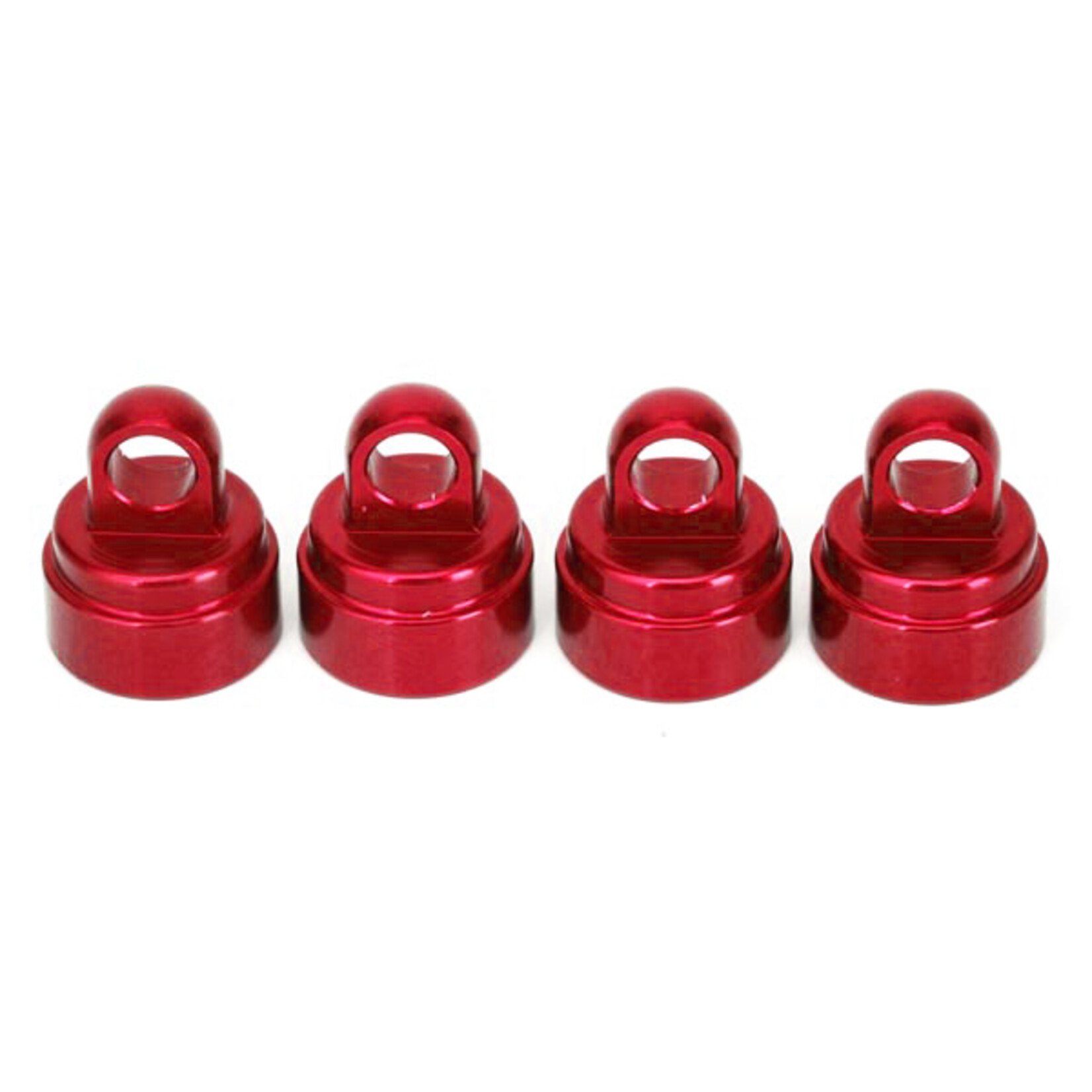 Traxxas 3767X - Shock Caps Aluminum - Red Anodized (4)