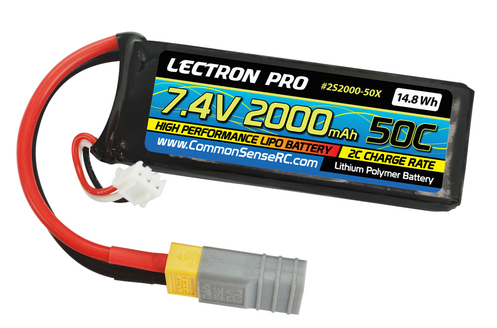 2S2000-50X - 7.4V 2000 50c XT60/Traxxas Adapter