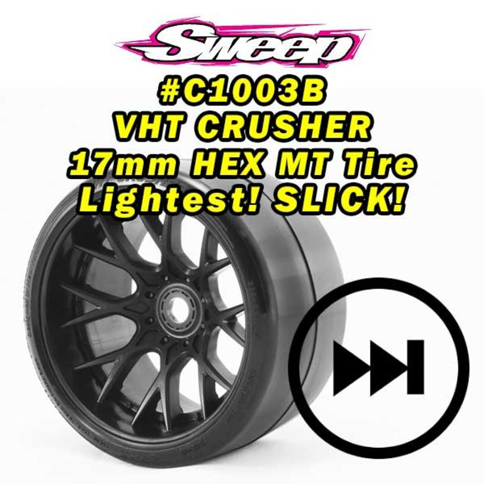 SWEEP C1003B - MT Road Crusher Slick Tire Black