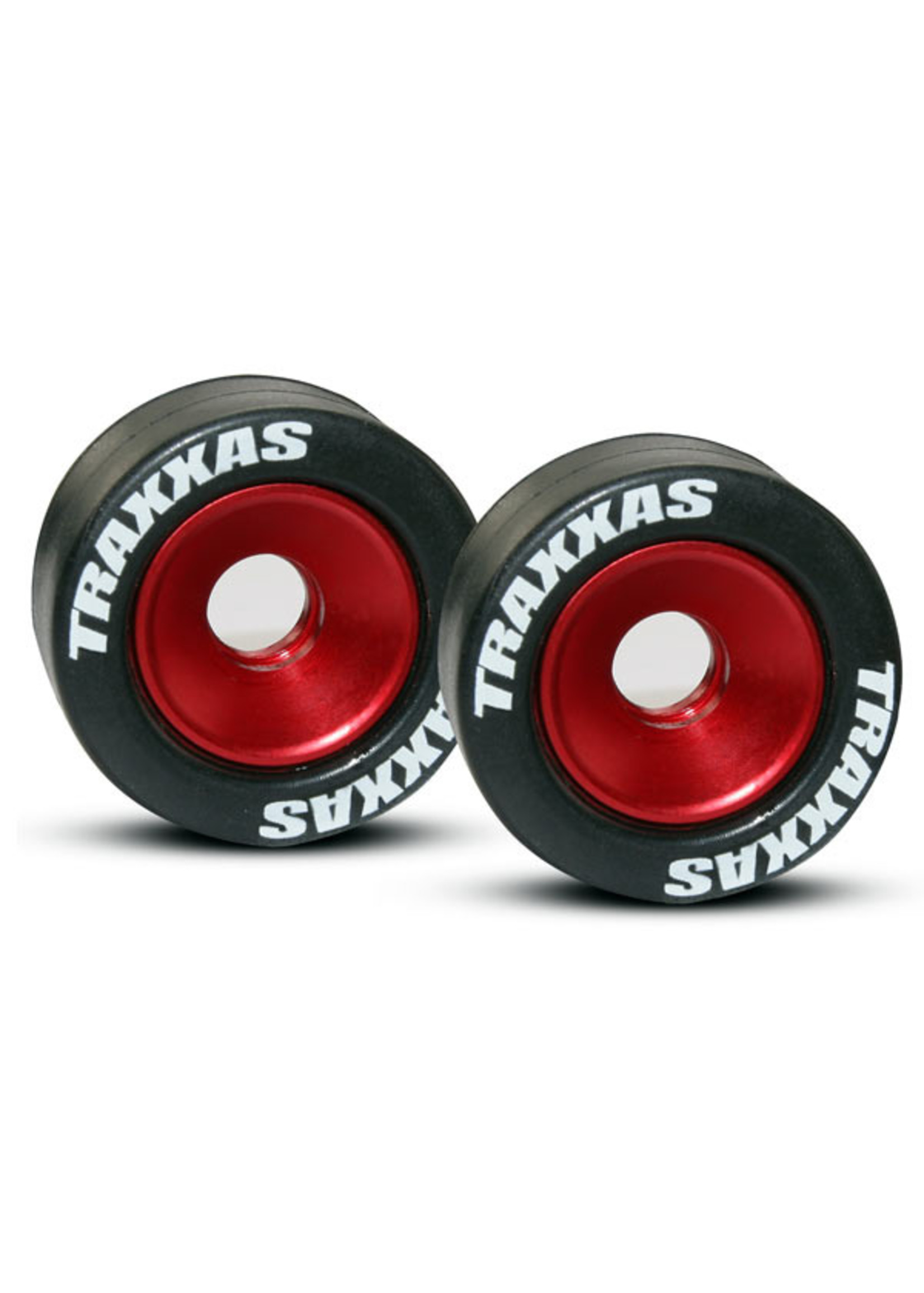 Traxxas 5186 - Machined Aluminum Ball Bearing Wheels with Rubber Tires - Red