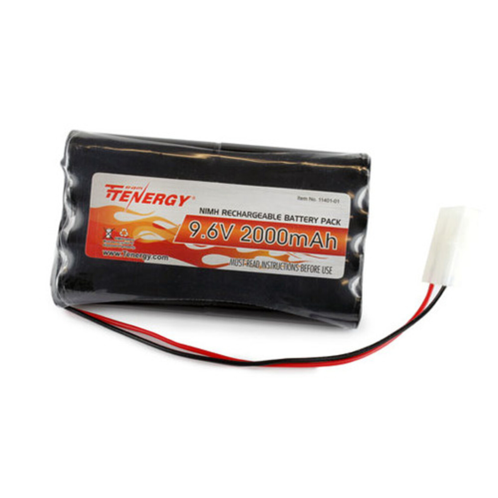 Tenergy 11401-01 - 9.6V 2000mAh NiMH High Capacity RC Toy Battery