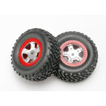Traxxas 7073A - SCT Satin Chrome Wheels / SCT Off-Road Racing Tires
