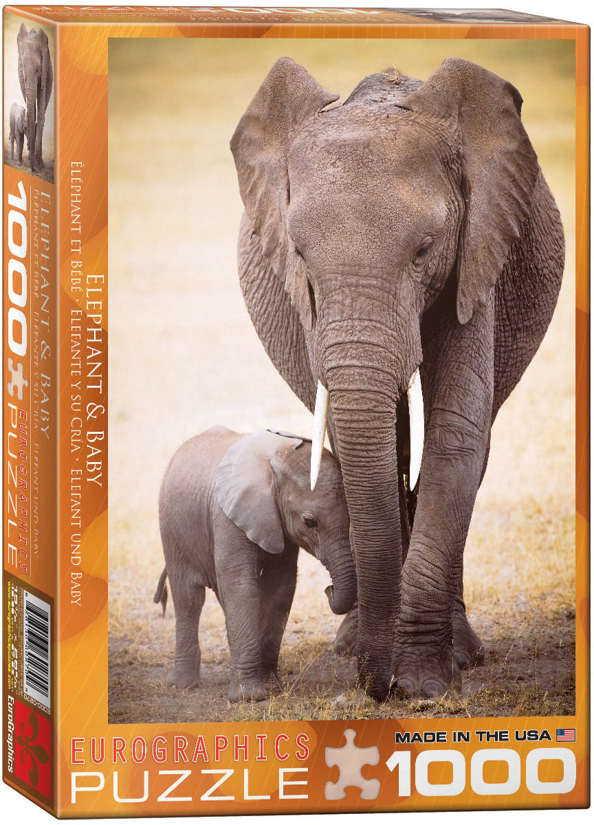 Elephant and Baby - 1000 Piece Puzzle
