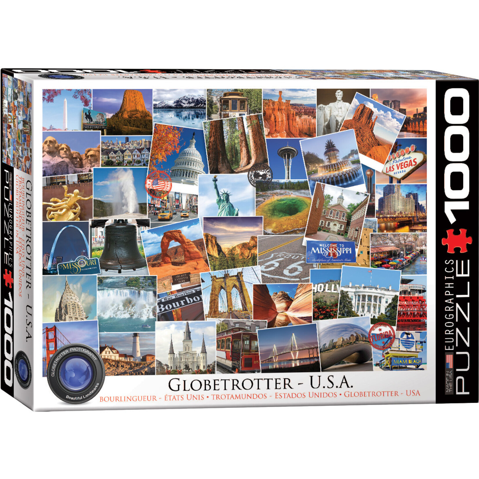 Eurographics Globetrotter - USA - 1000 Piece Puzzle