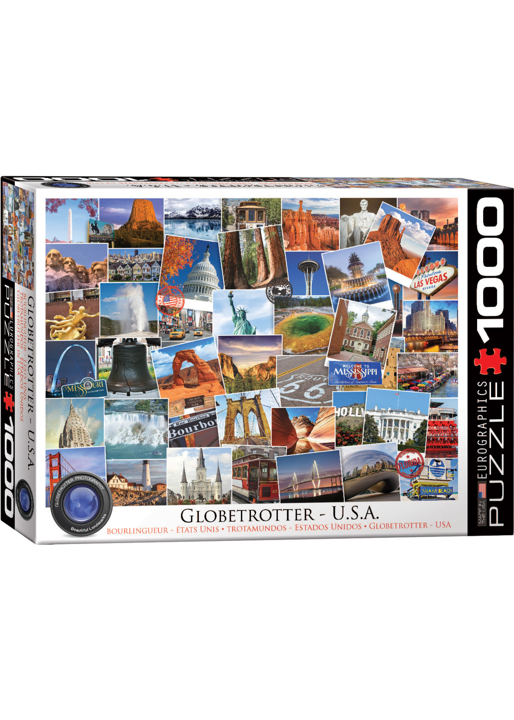 Eurographics Globetrotter - USA - 1000 Piece Puzzle