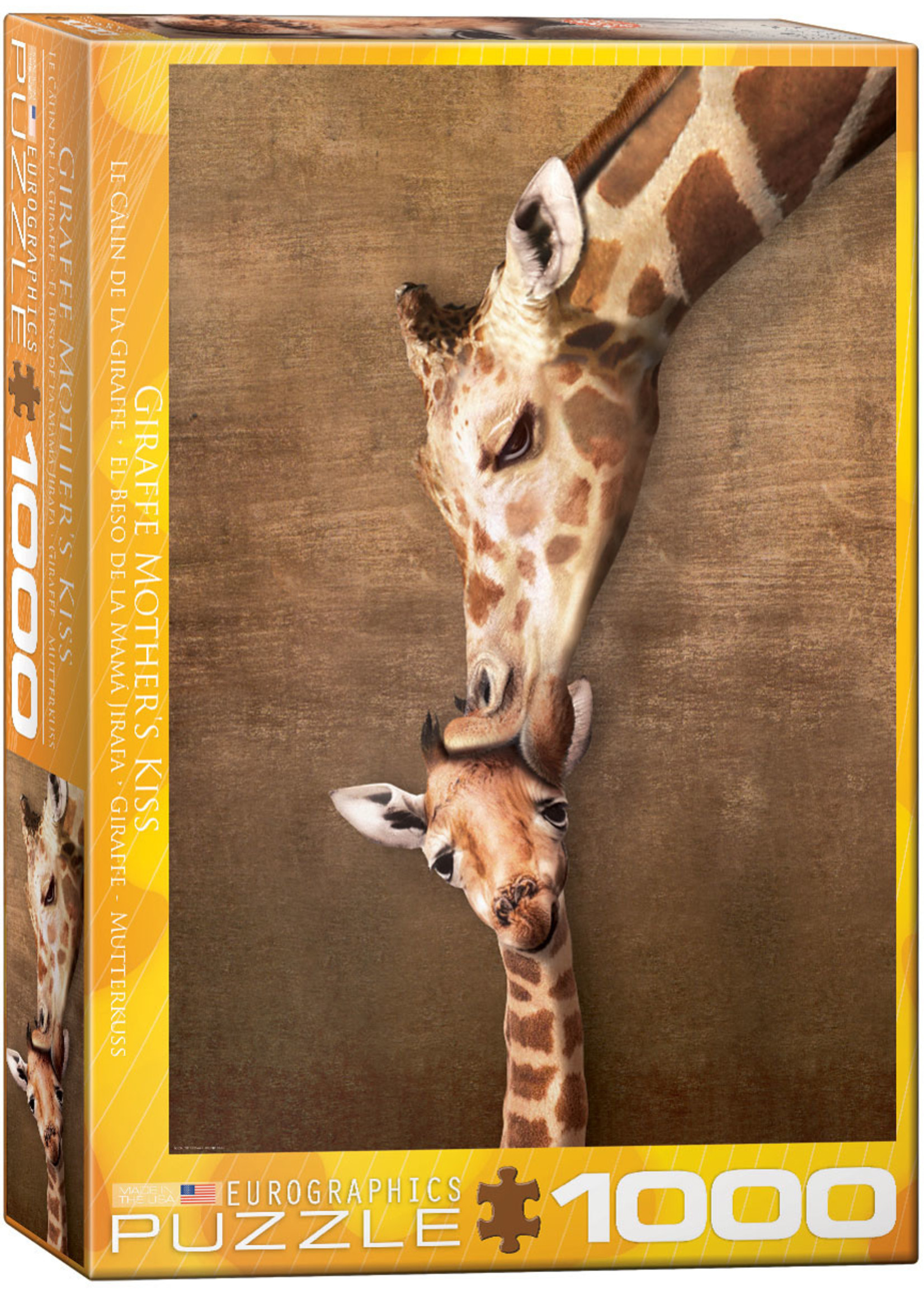 Eurographics Giraffe Mother's Kiss - 1000 Piece Puzzle
