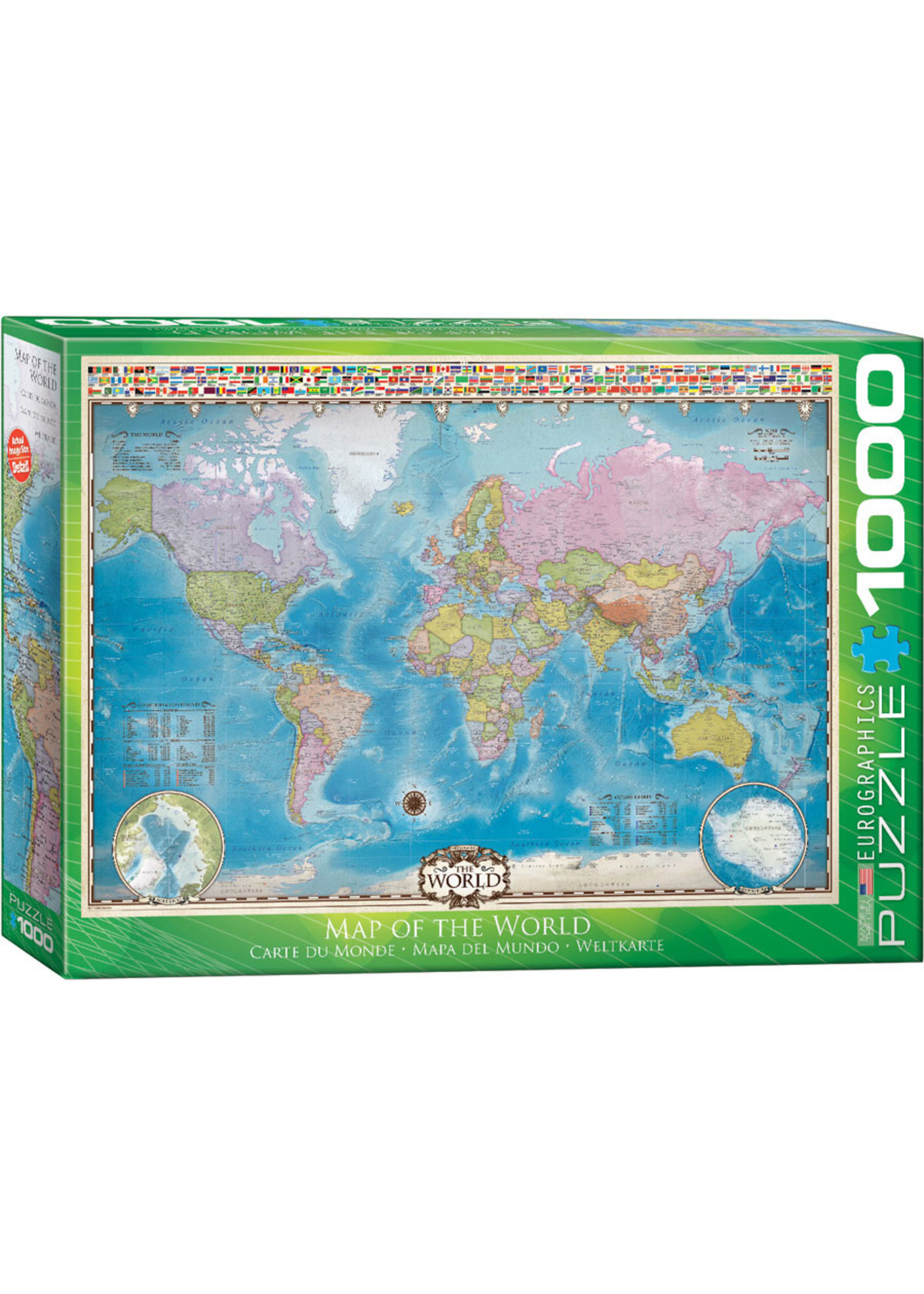 Eurographics Map of the World - 1000 Piece Puzzle
