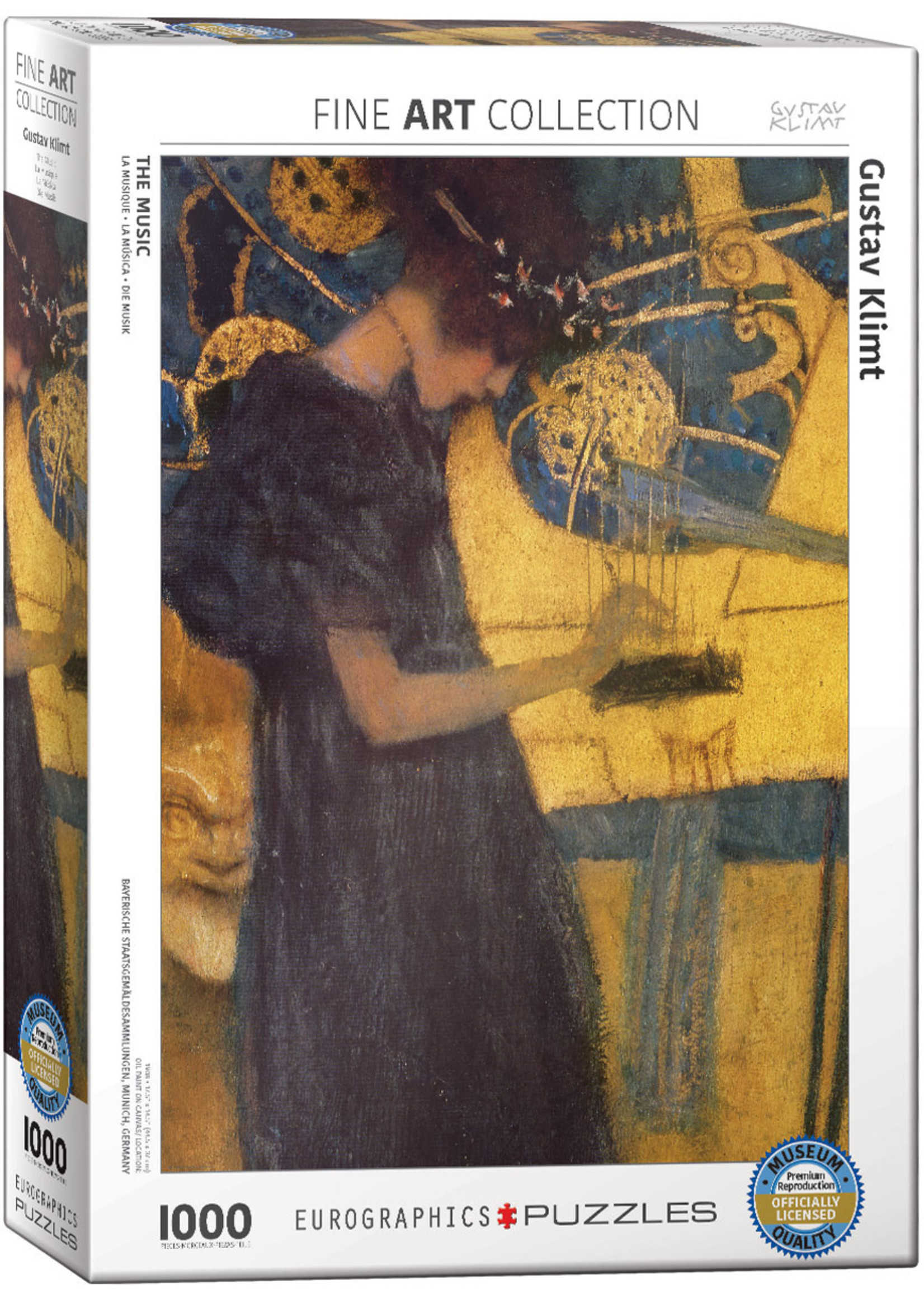 Eurographics The Music by Gustav Klimt - 1000 Piece Puzzle