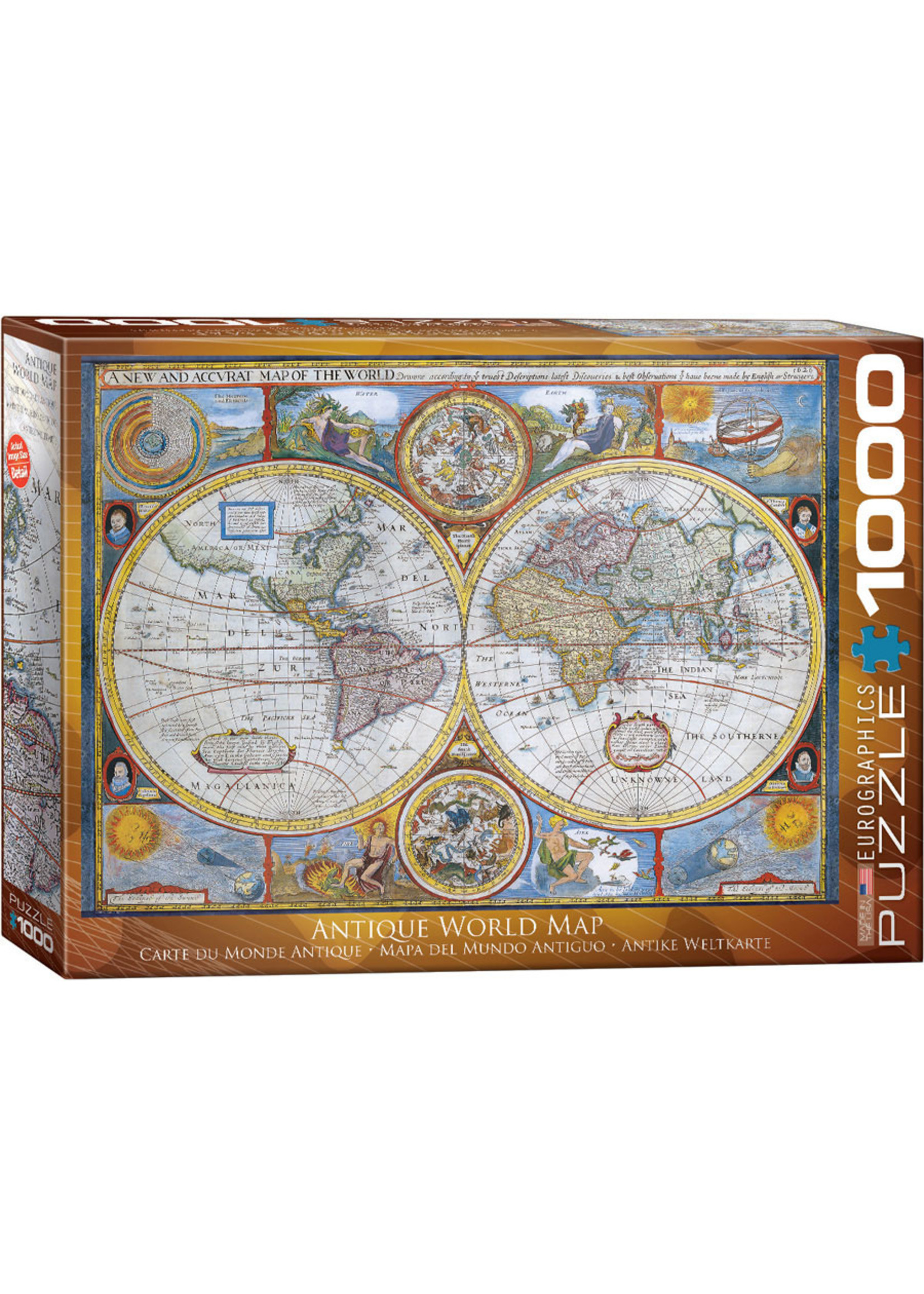 Eurographics Antique World Map - 1000 Piece Puzzle