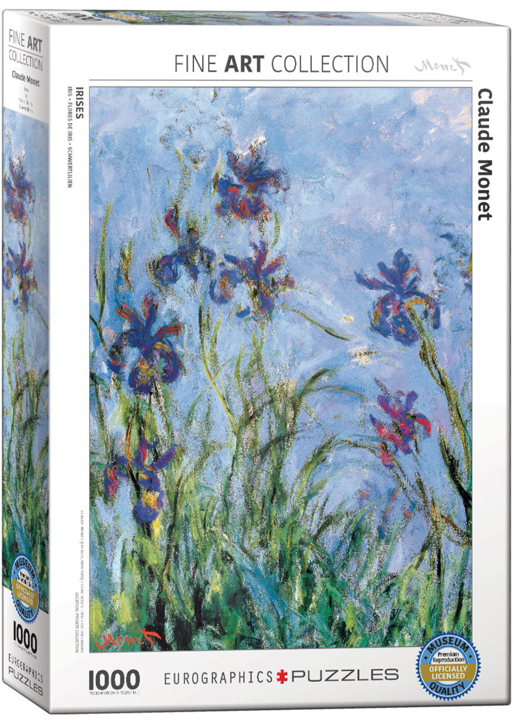 Eurographics Irises (Detail) by Claude Monet - 1000 Piece Puzzle