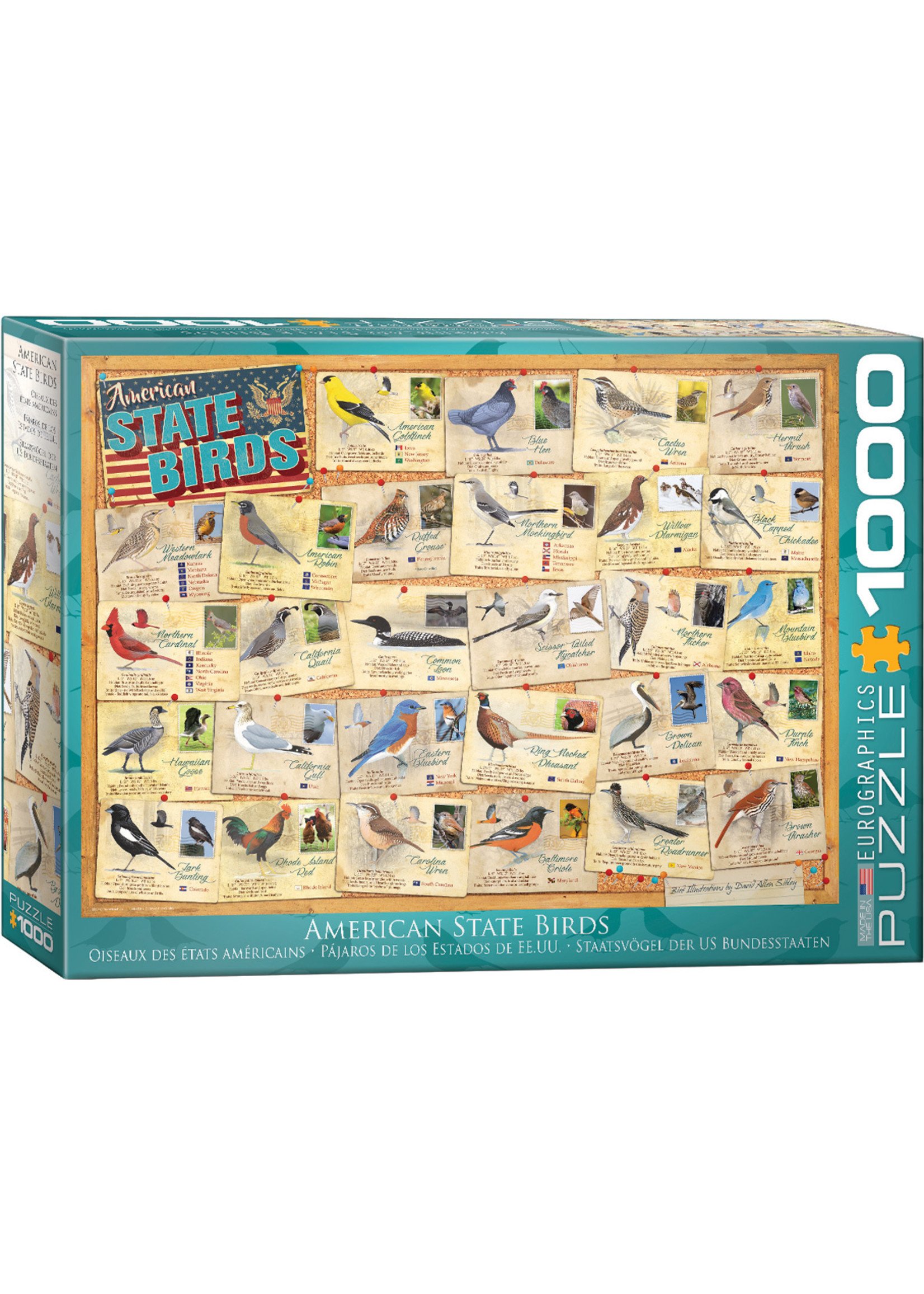 Eurographics American State Birds - 1000 Piece Puzzle