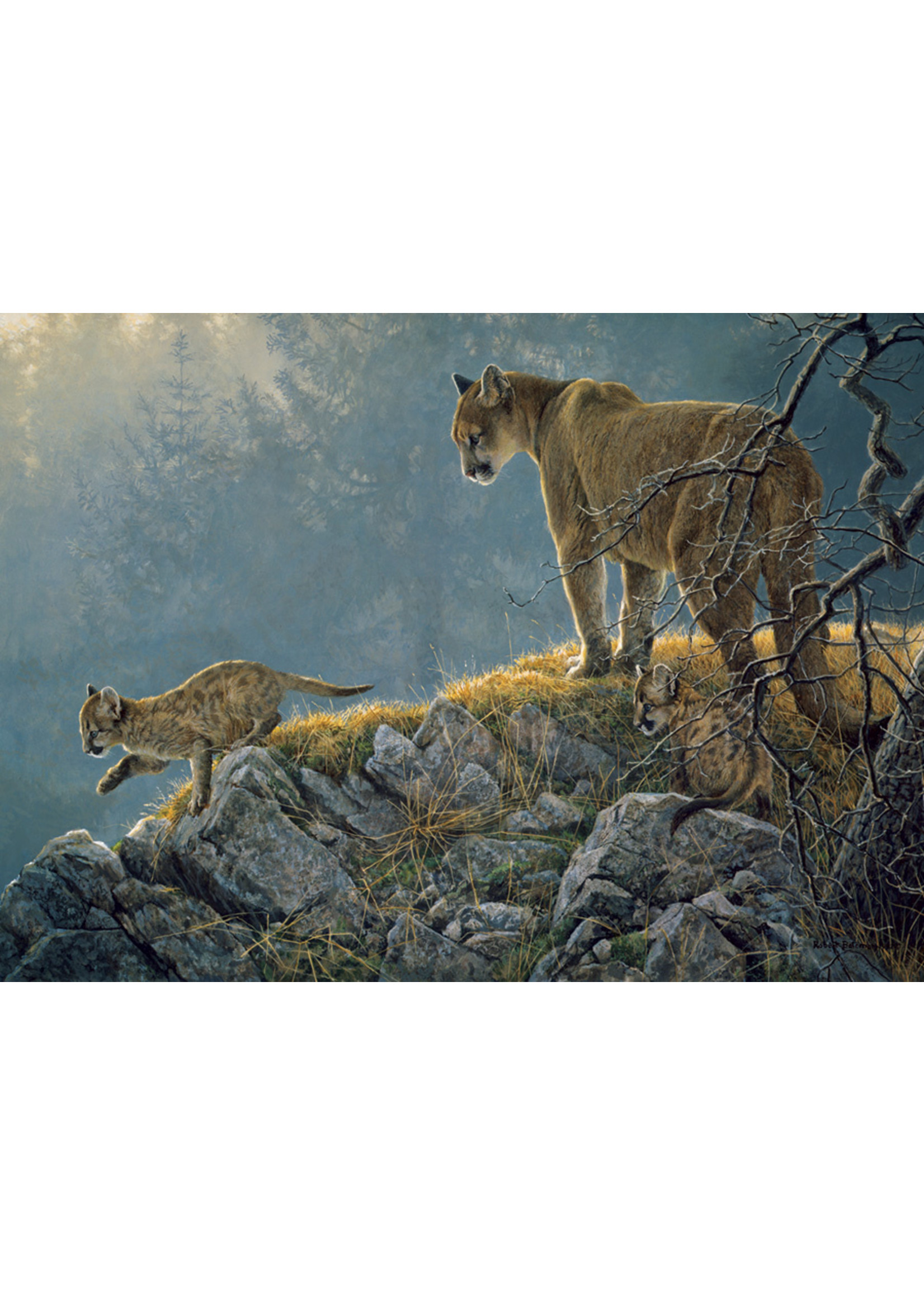 Cobble Hill Excursion - Cougar and Kits - 350 Piece Puzzle