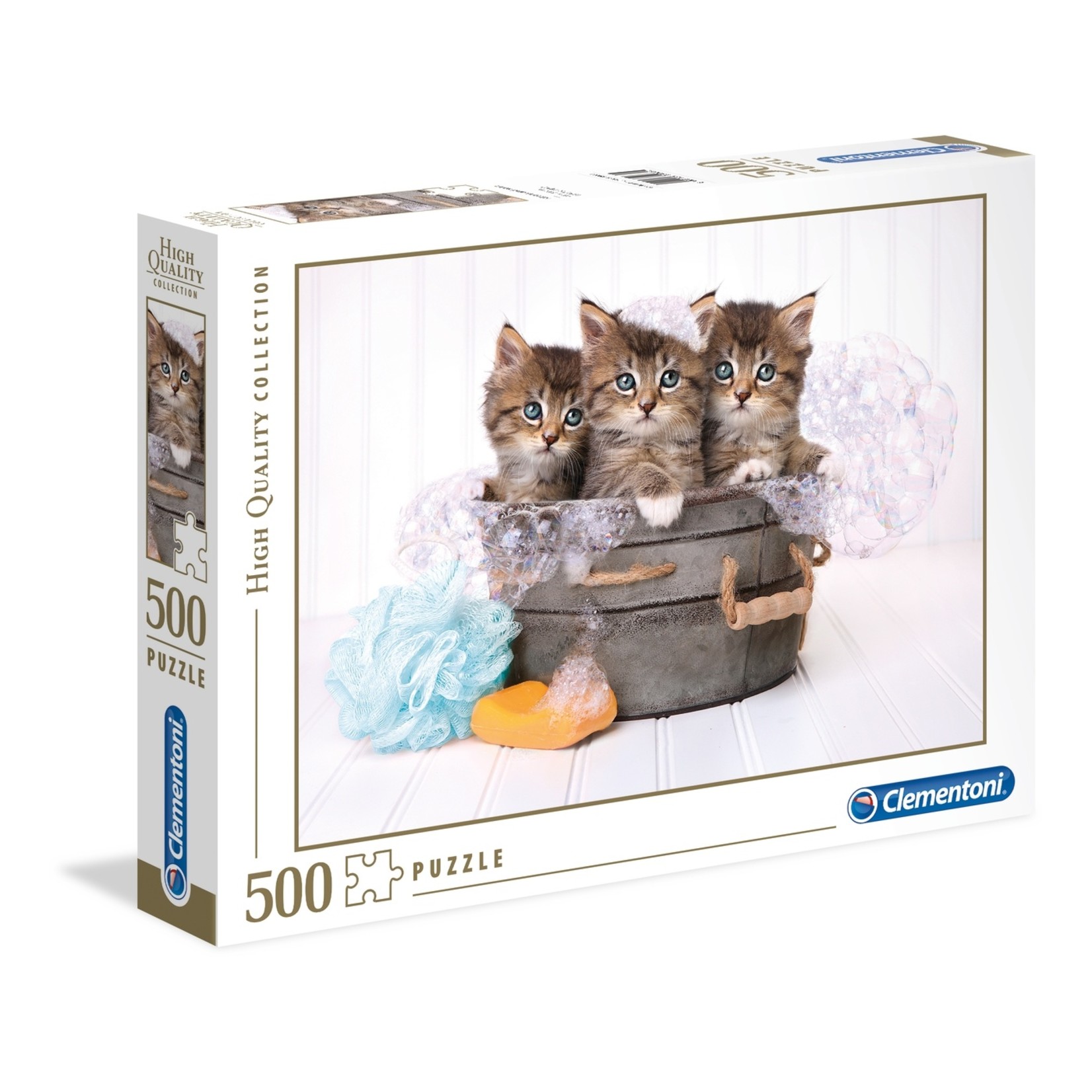 Clementoni Kittens and Soap - 500 Piece Puzzle