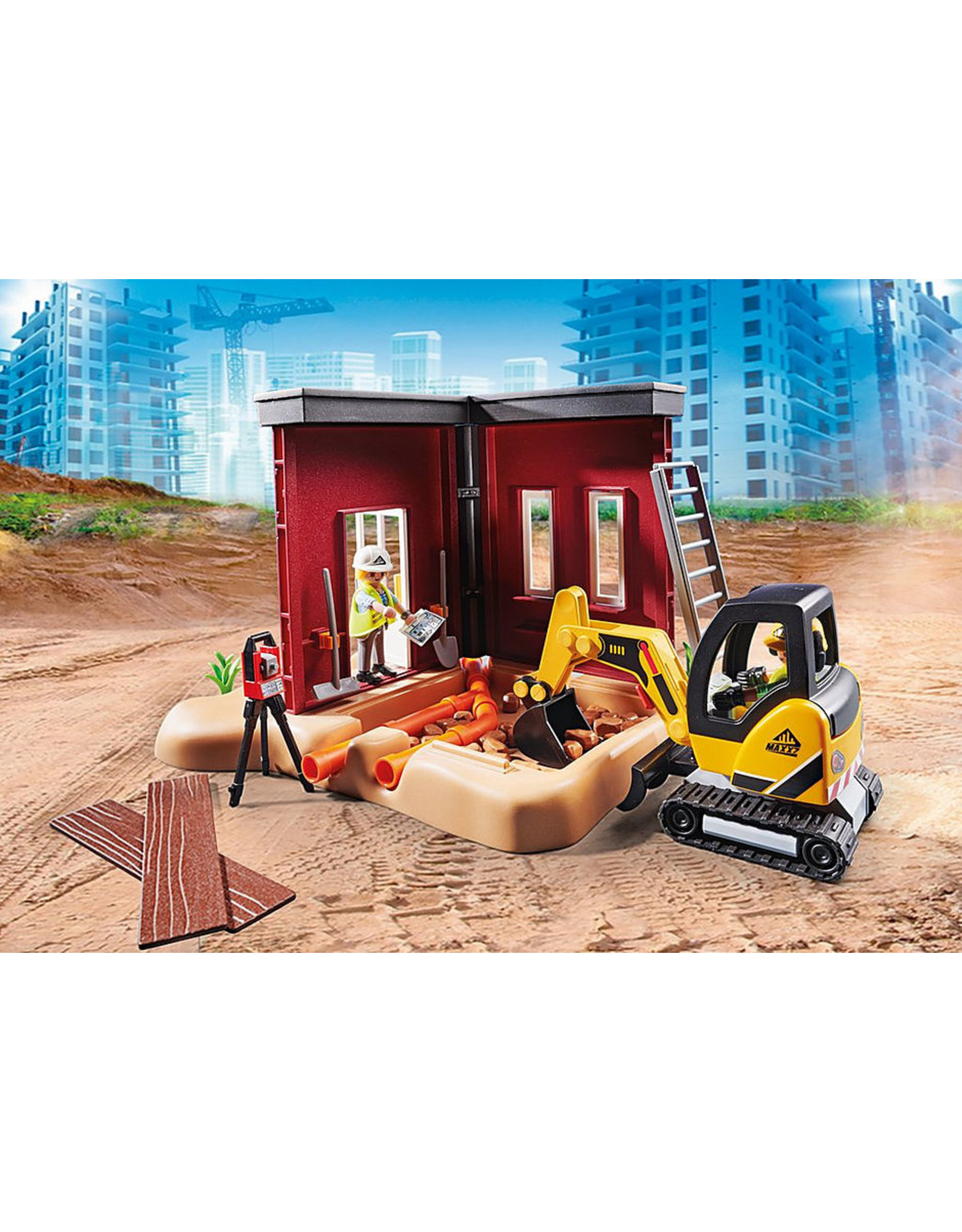 PLAYMOBIL City Action 70443 Mini Excavator With Component Toy Vehicle for sale online