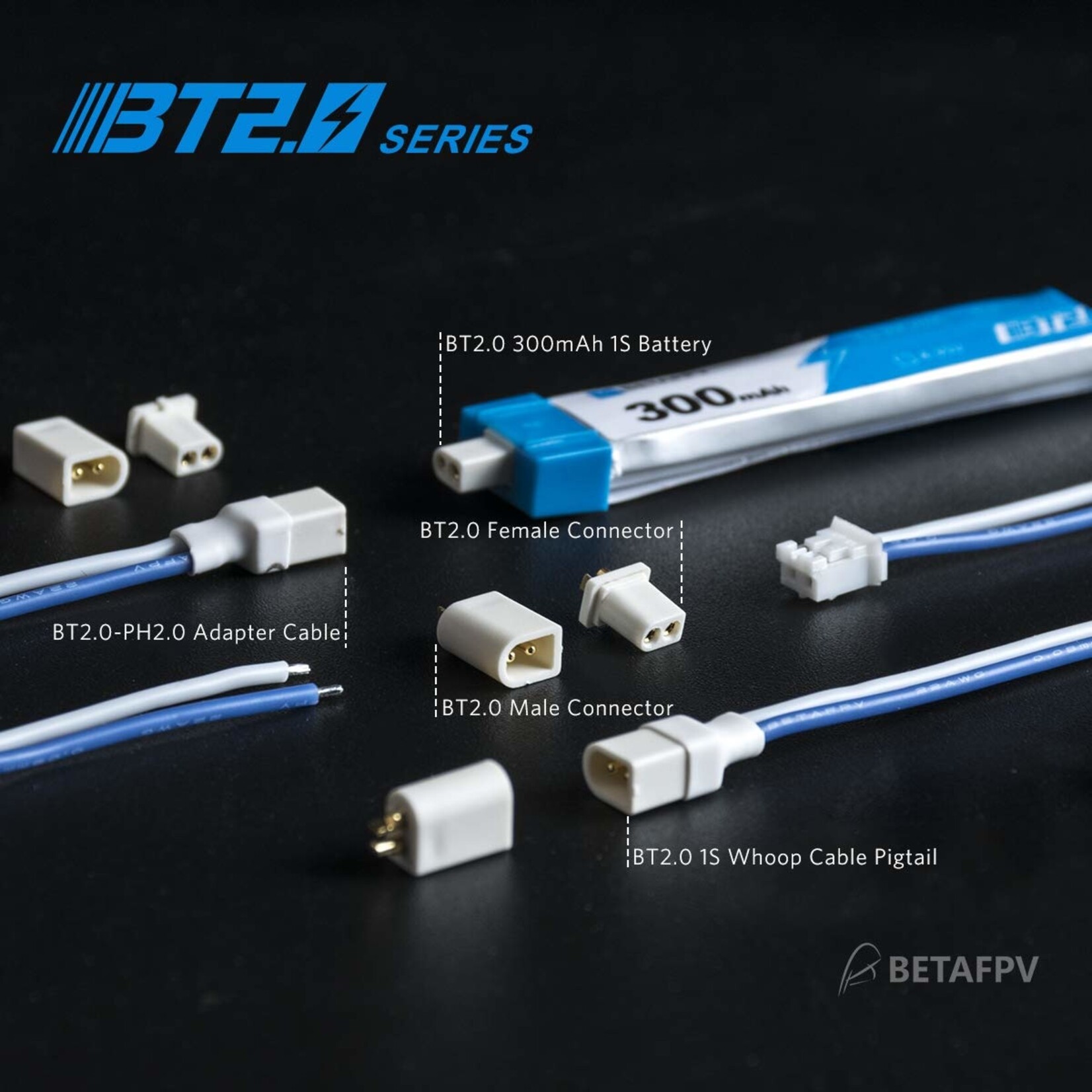 BetaFPV BT2.0 450mAh 30C HVBatteries (2 Pcs)