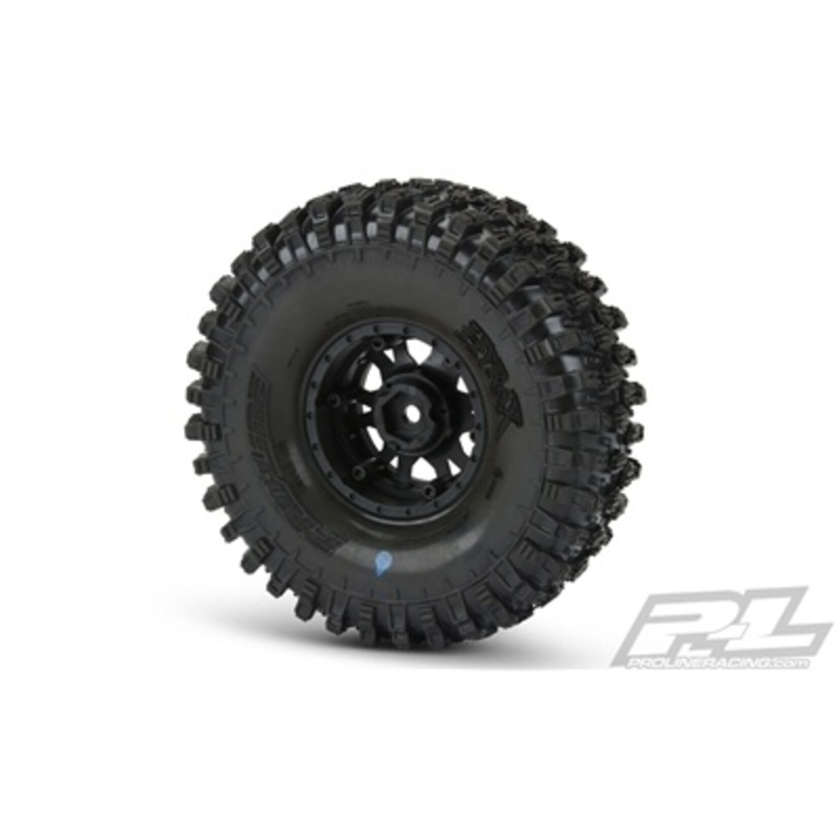 Pro-Line Pro-Line 10128-13 - Hyrax 1.9 G8 Mounted Impulse Black/Silver Wheels (2)