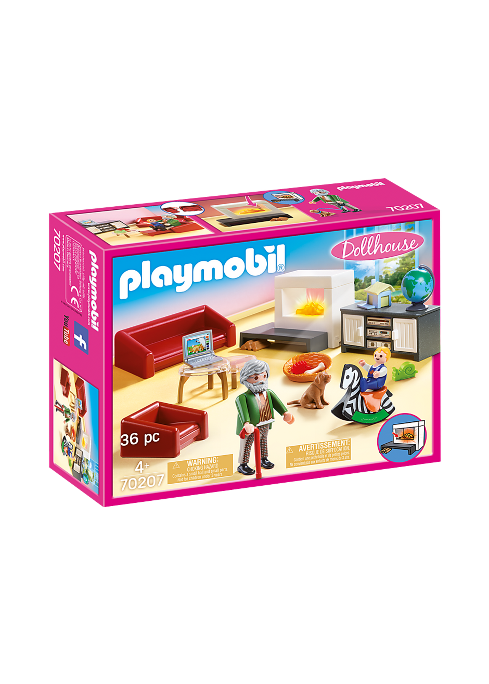 Playmobil Dollhouse Comfortable Living Room Building Set 70207