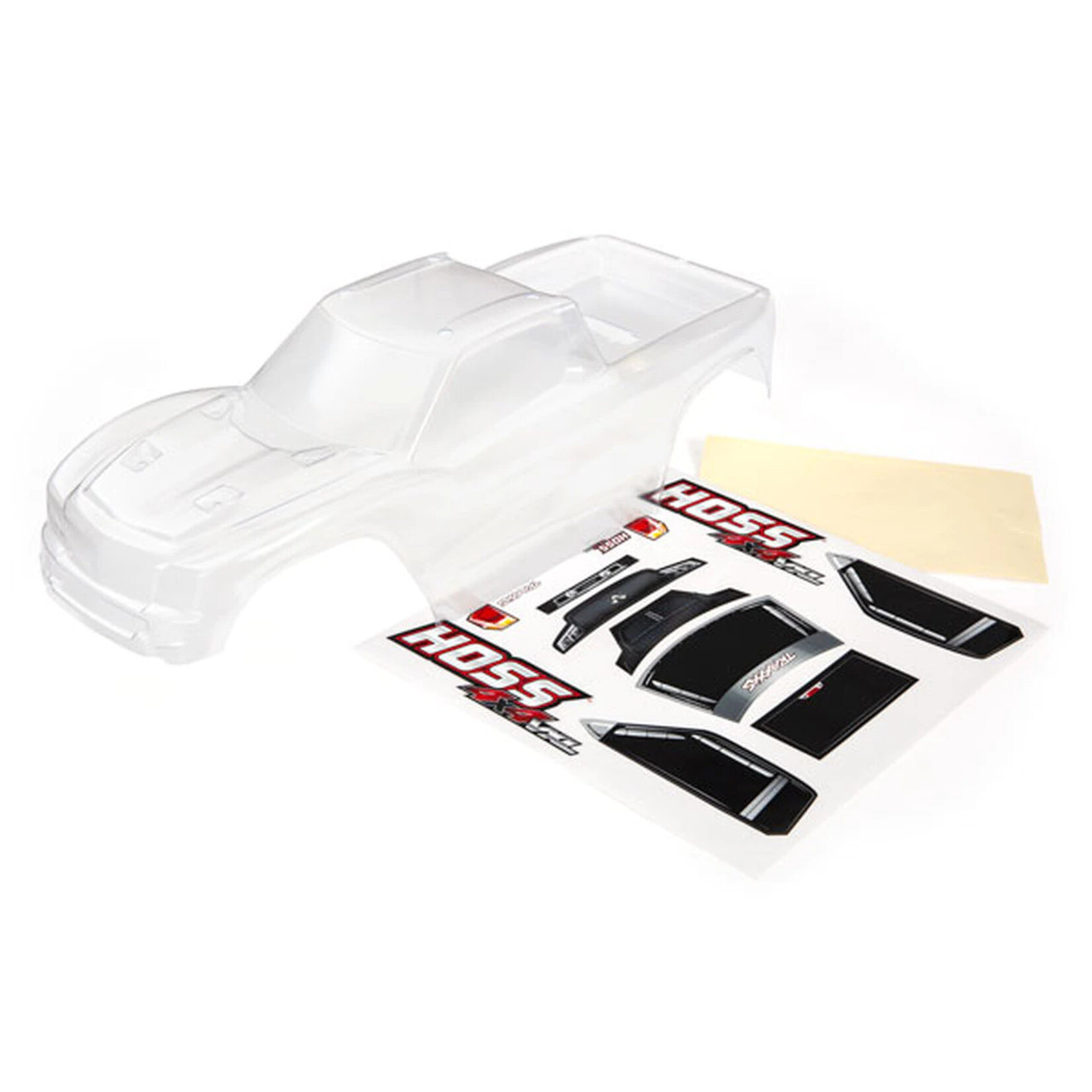 Traxxas 9011 - Hoss 4x4 Body with Decal Set - Clear