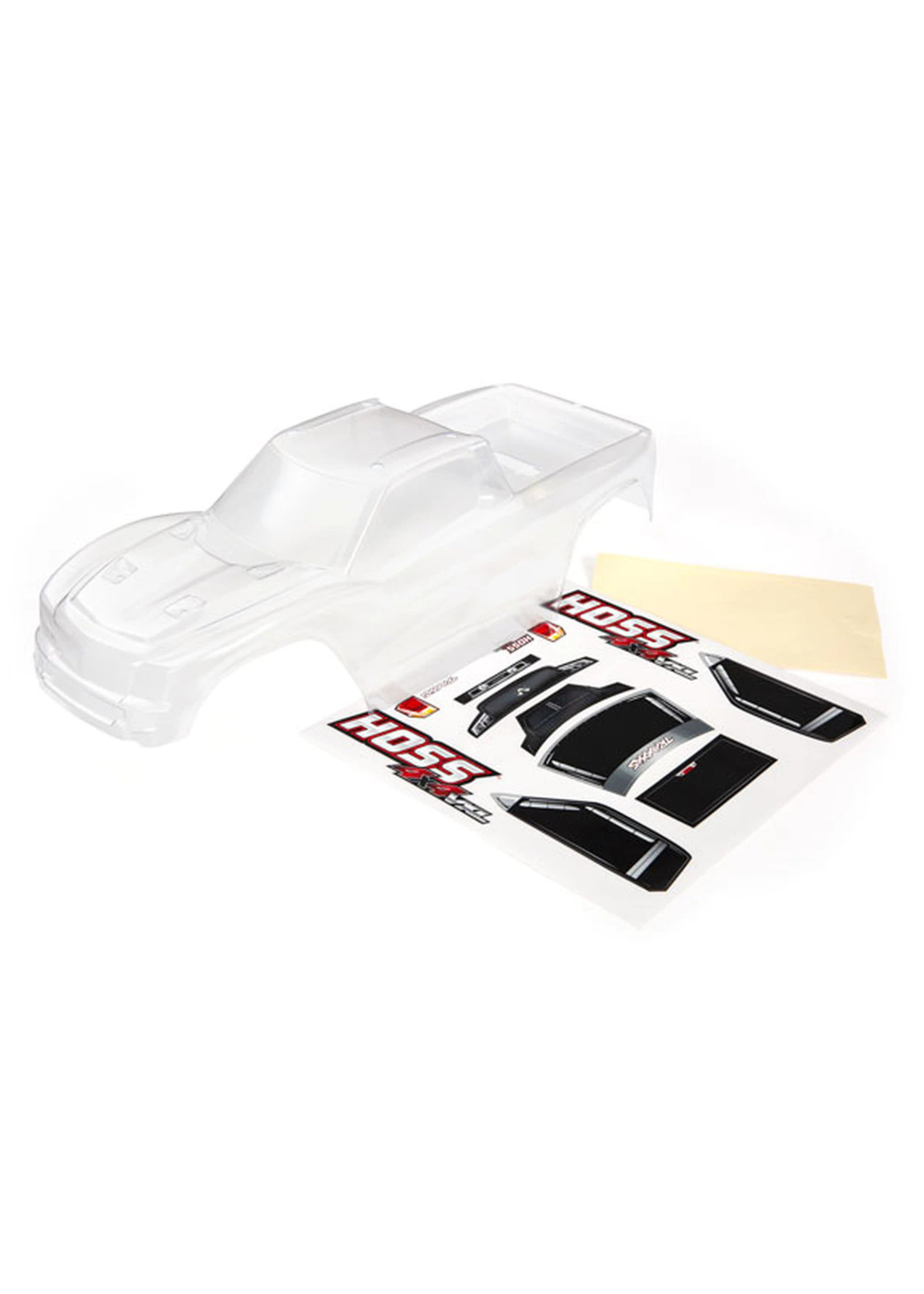 Traxxas 9011 - Hoss 4x4 Body with Decal Set - Clear